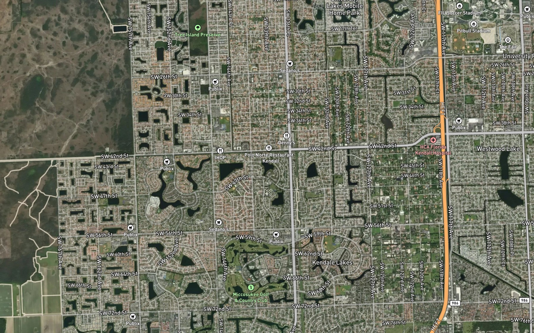 Satellite map of the North Lake
