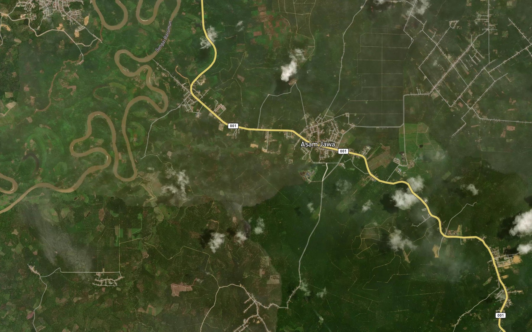 Satellite map of the Sungai Toropkecil