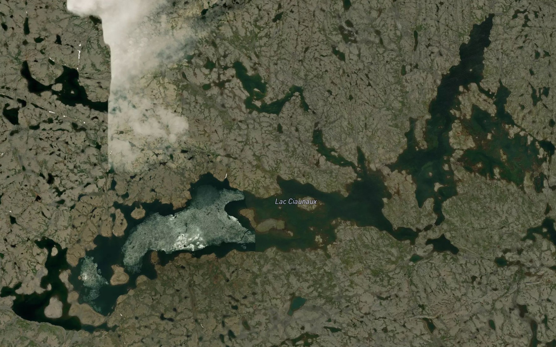 Satellite map of the Lac Ciaunaux