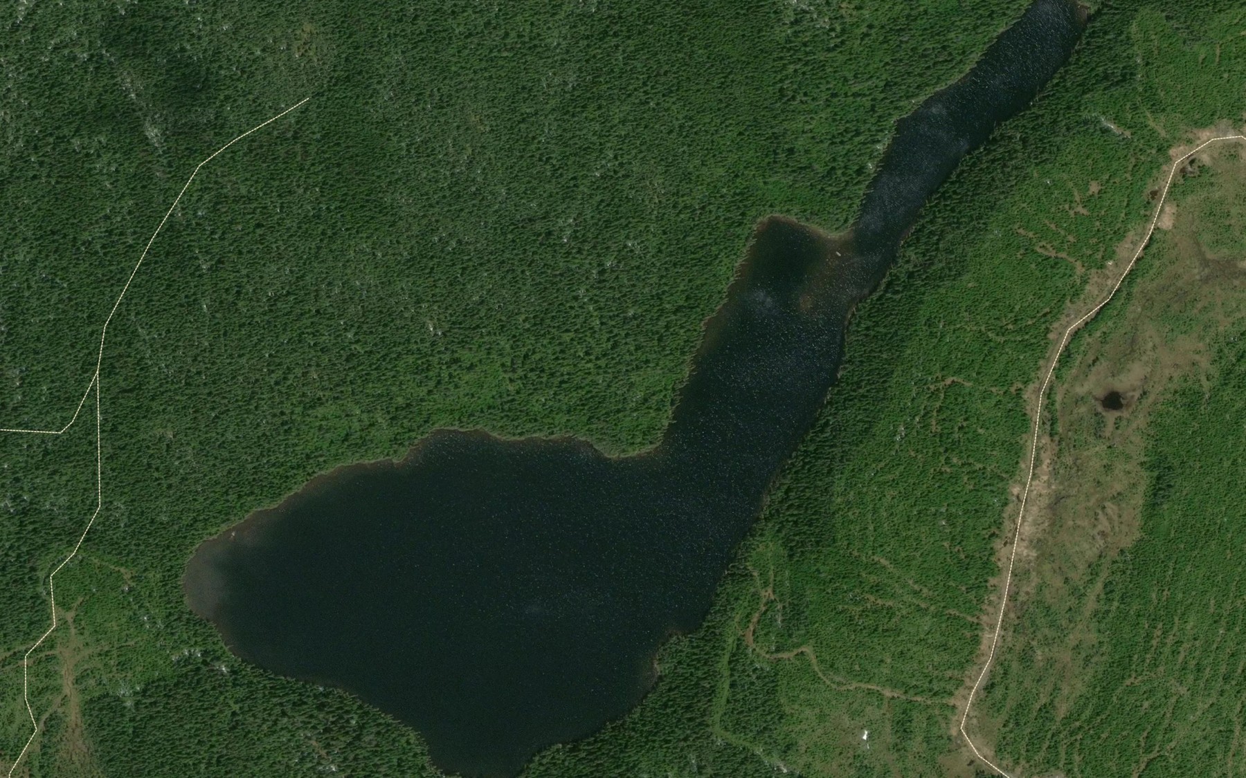Satellite map of the Lac Bob