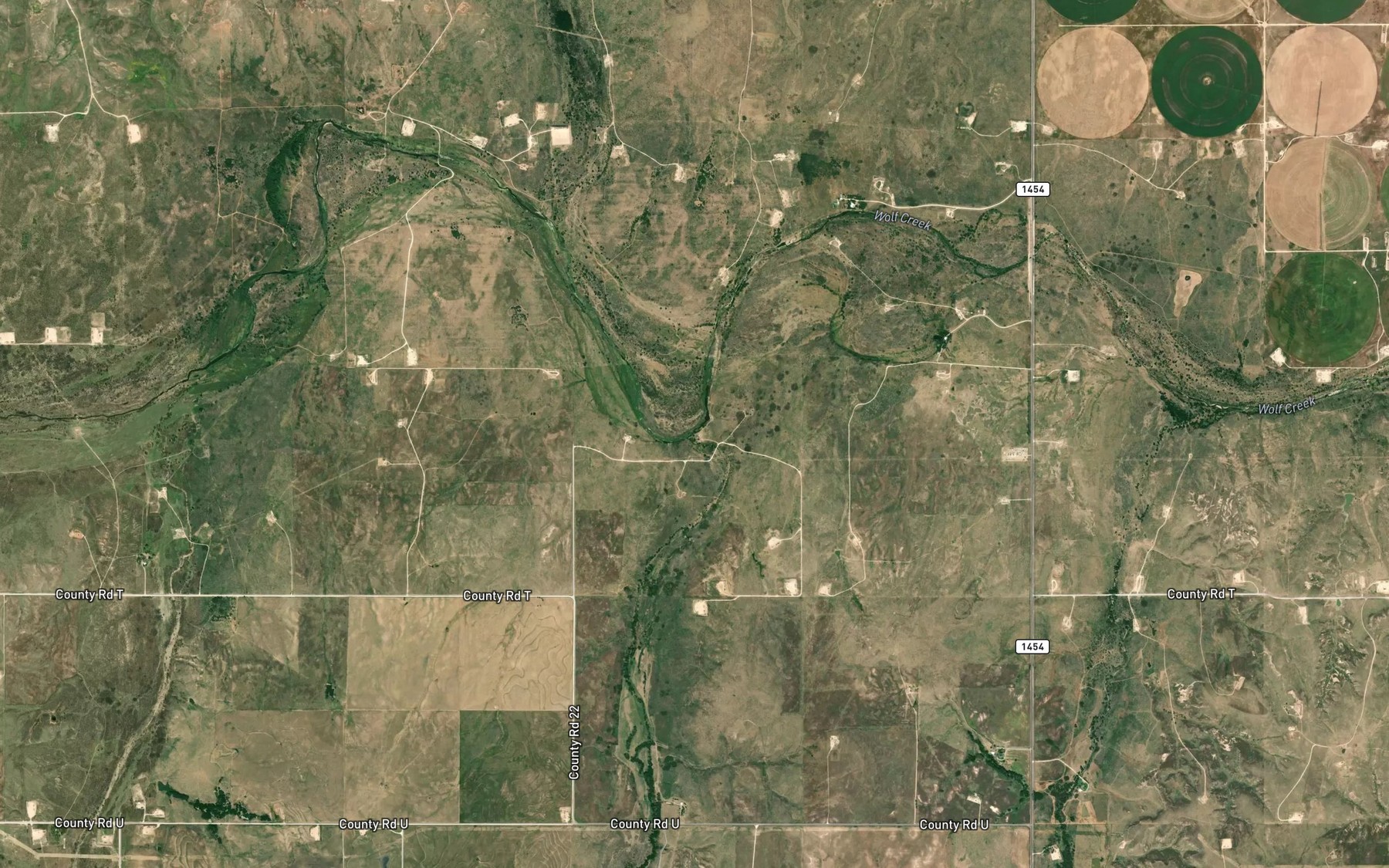 Satellite map of the Willow Creek