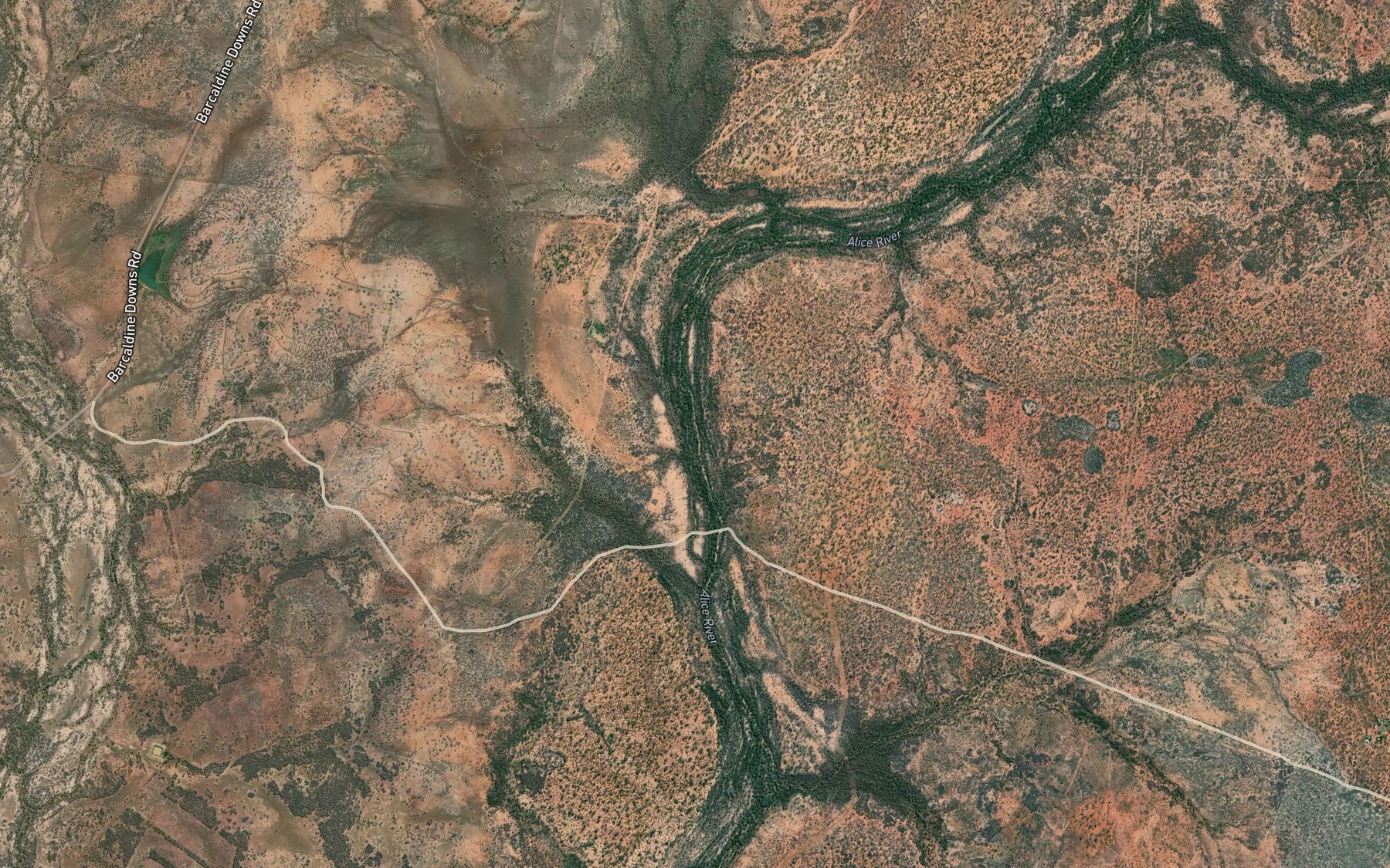 Satellite map of the Hazelwood Creek