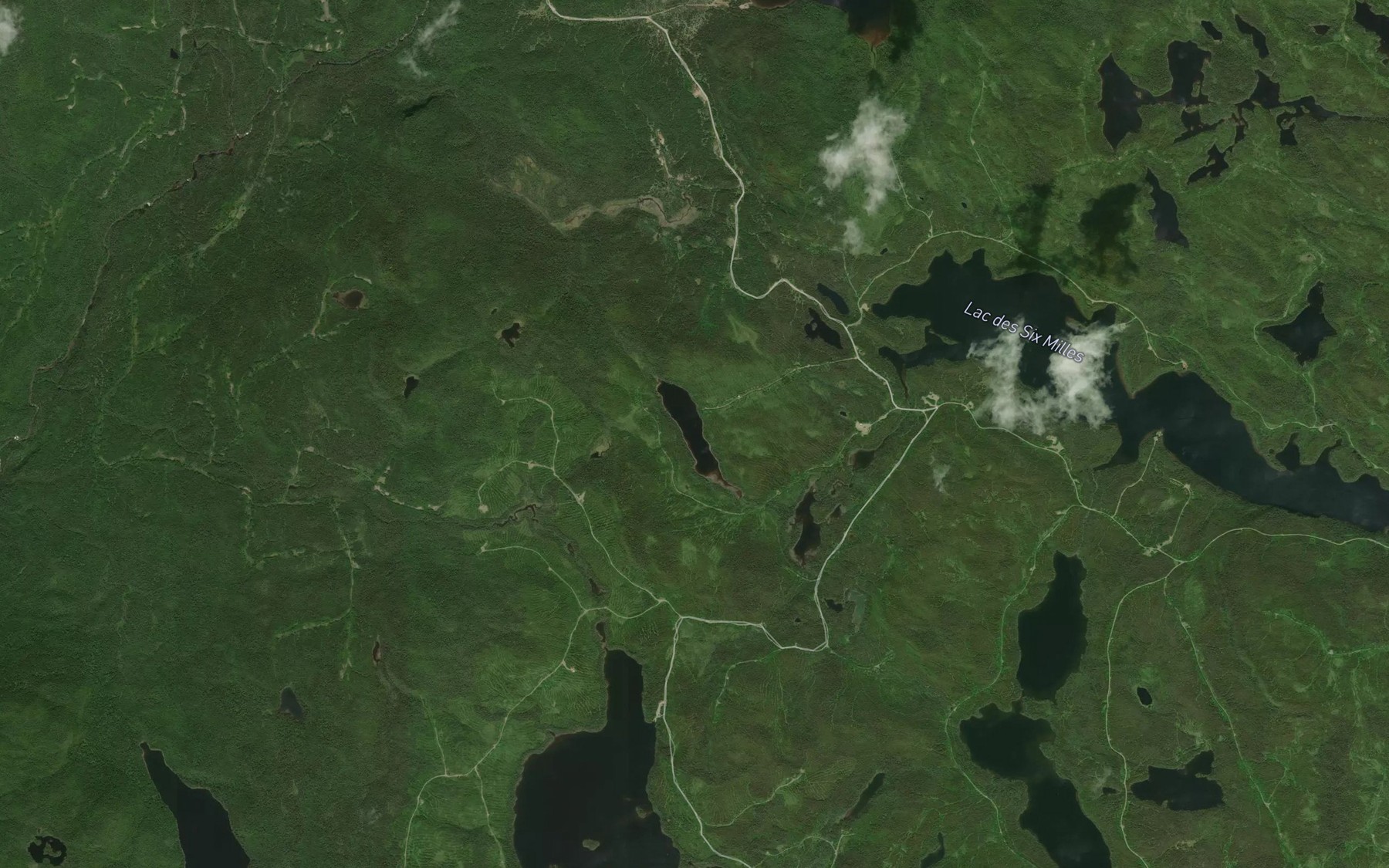 Satellite map of the Lac Grenier
