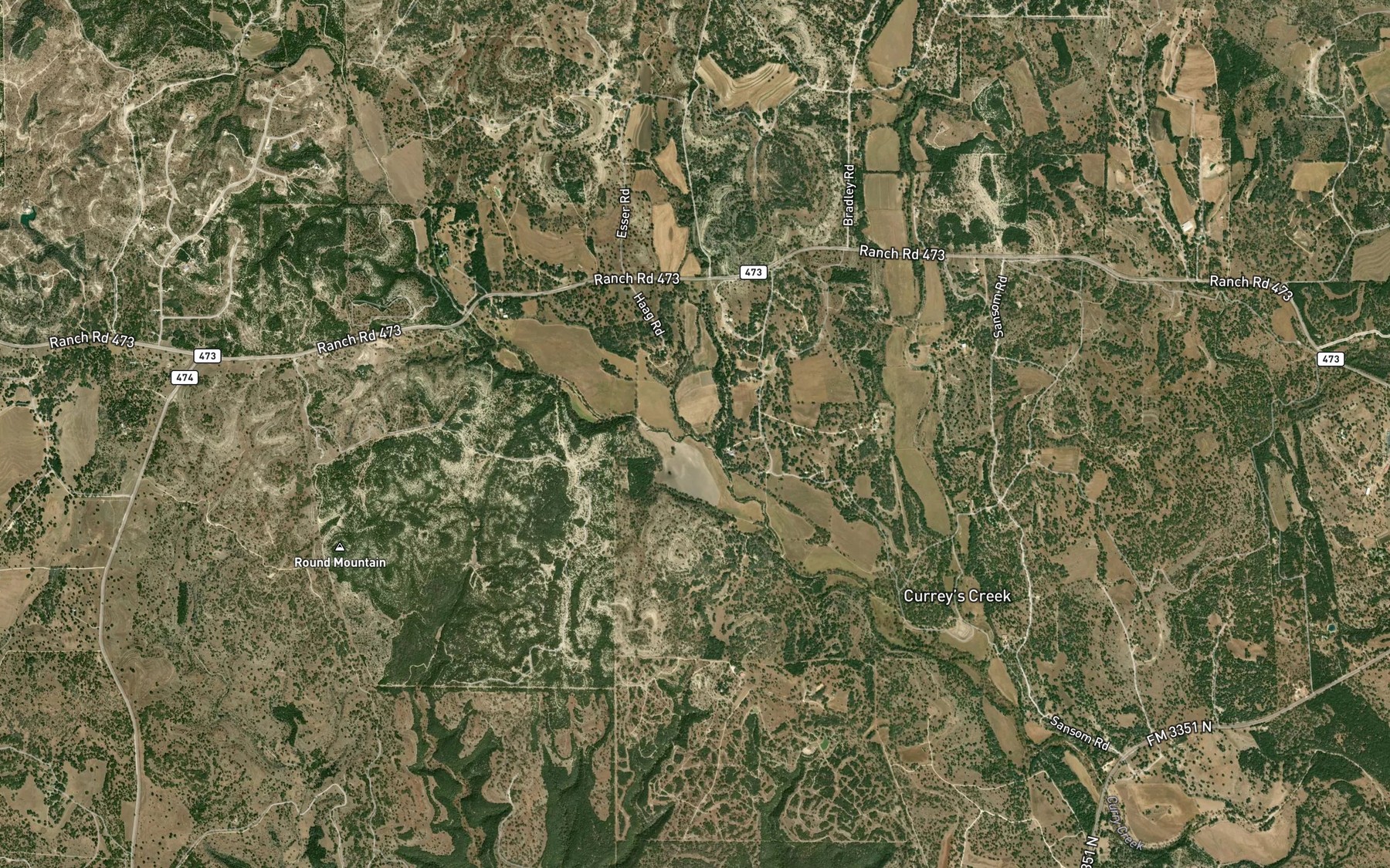 Satellite map of the Dry Creek