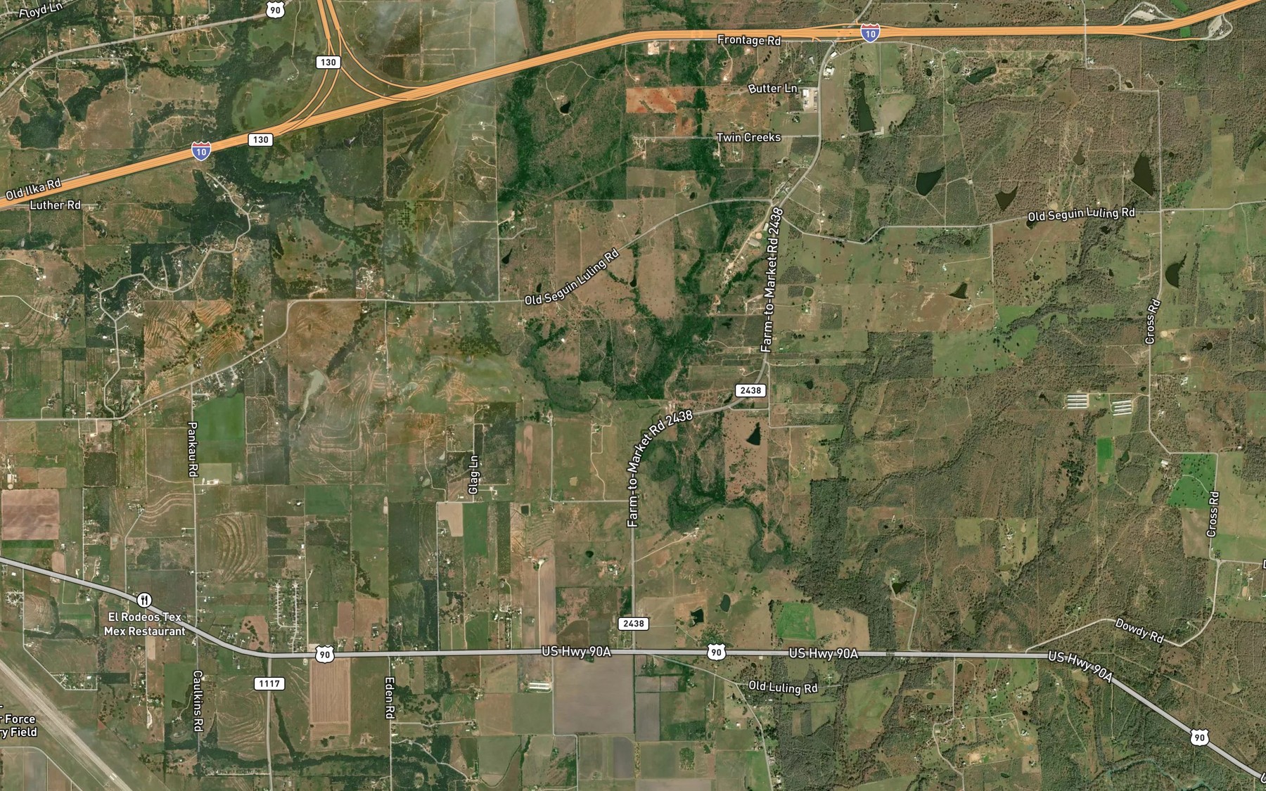 Satellite map of the Long Branch