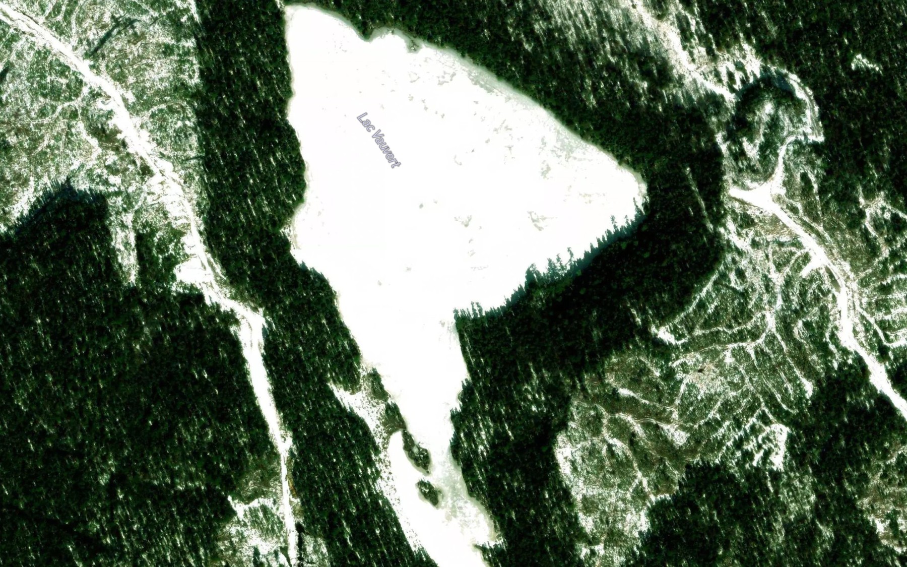 Satellite map of the Lac Vauvert