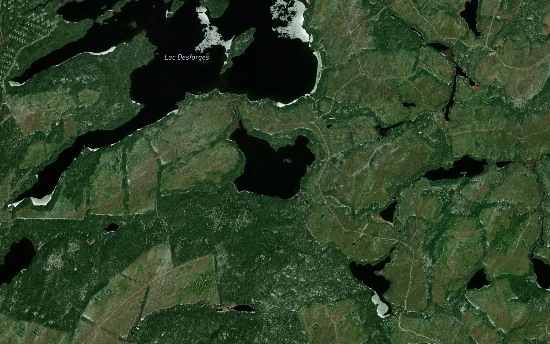 Satellite map of the Lac de la Mouchetee