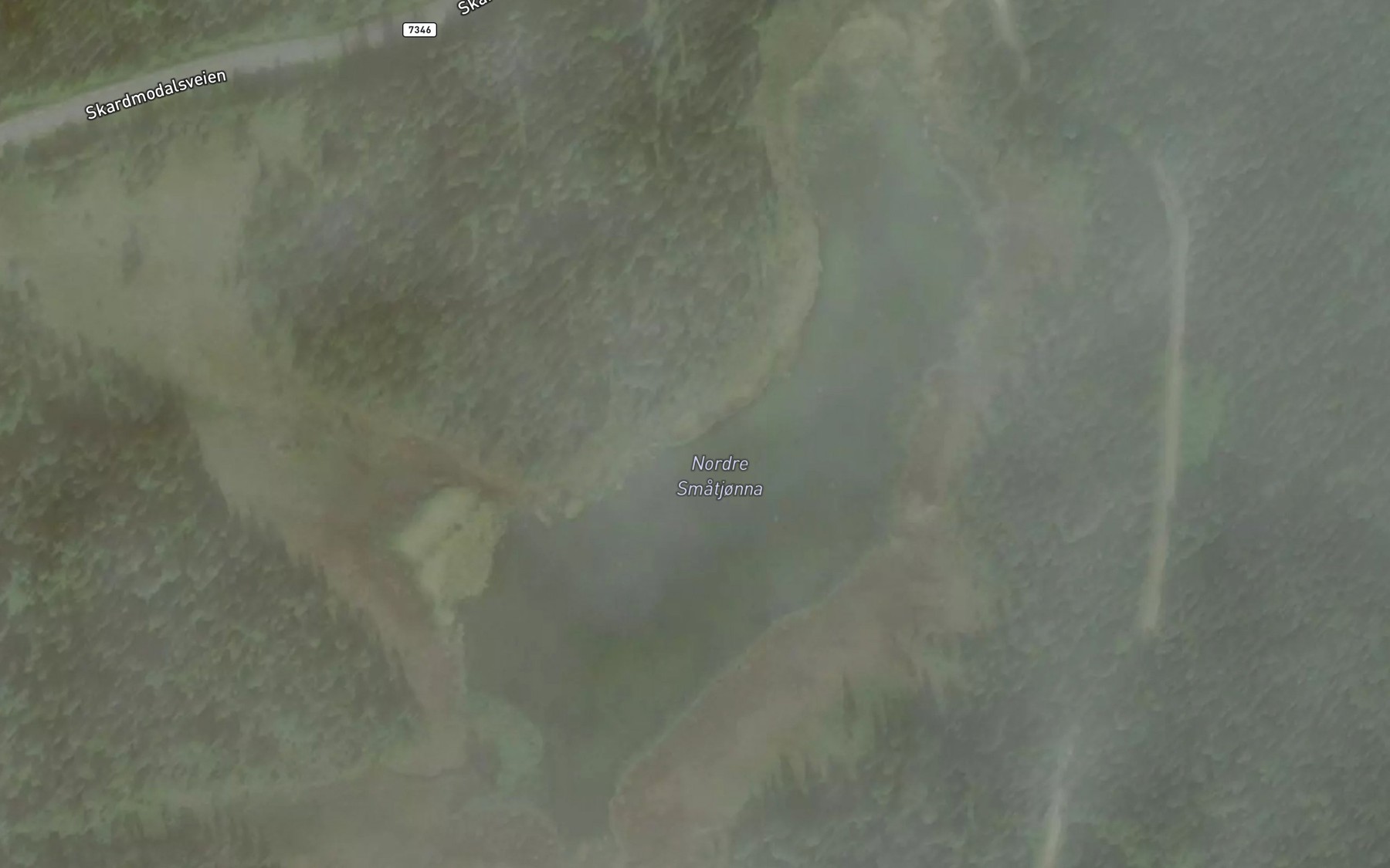 Satellite map of the Nordre Smatjonna