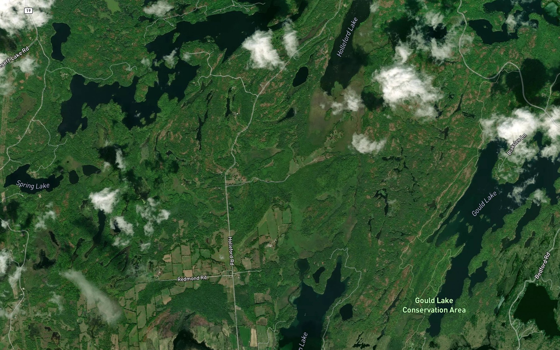 Satellite map of the Crooked Creek
