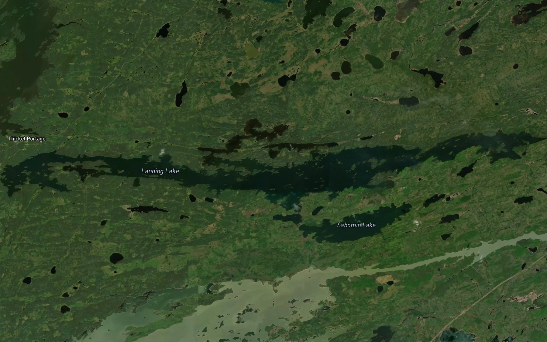 Satellite map of the Landing Lake