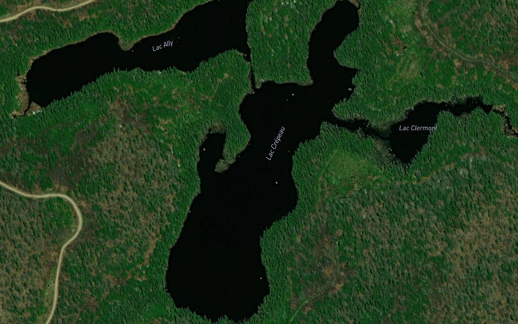 Satellite map of the Lac Crepeau