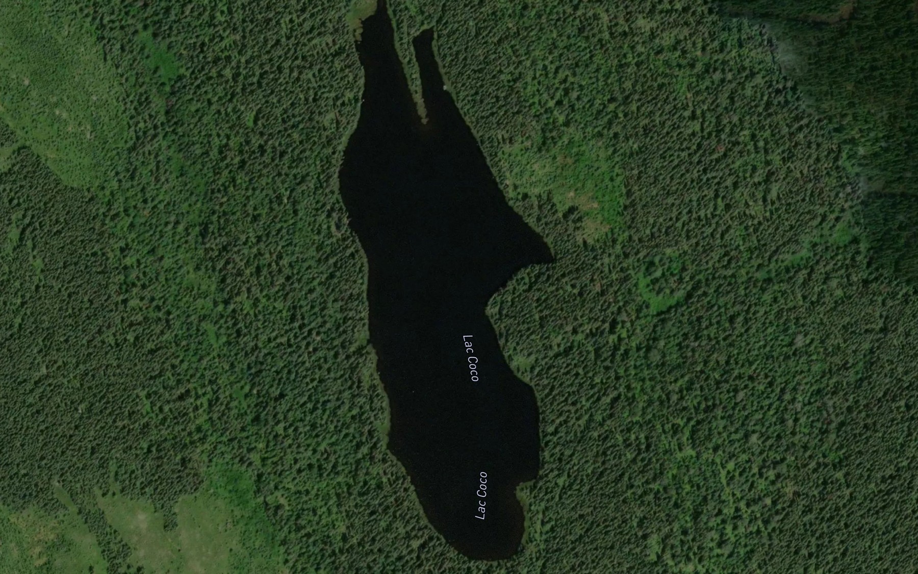 Satellite map of the Lac Coco