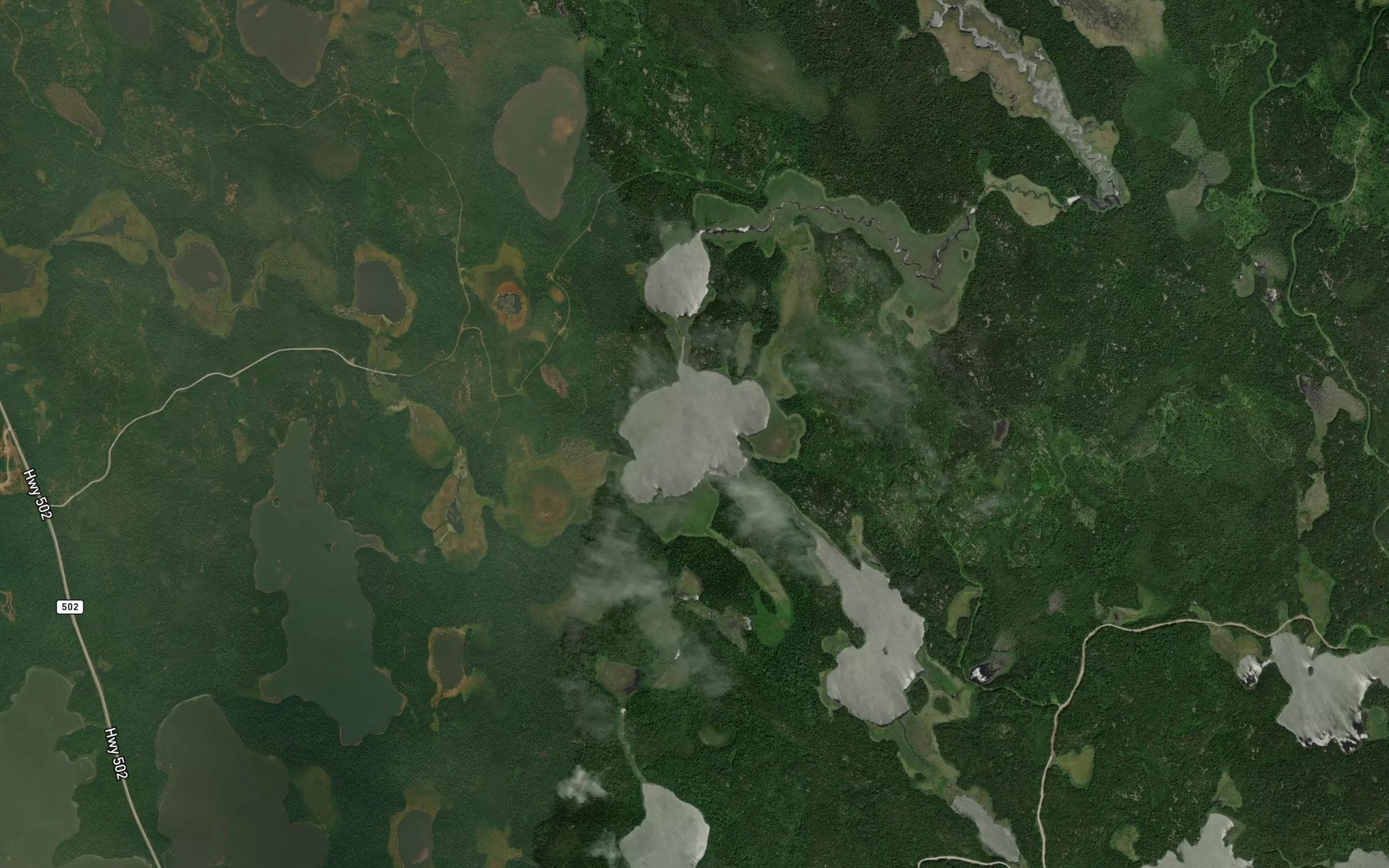 Satellite map of the Marilyn Lake
