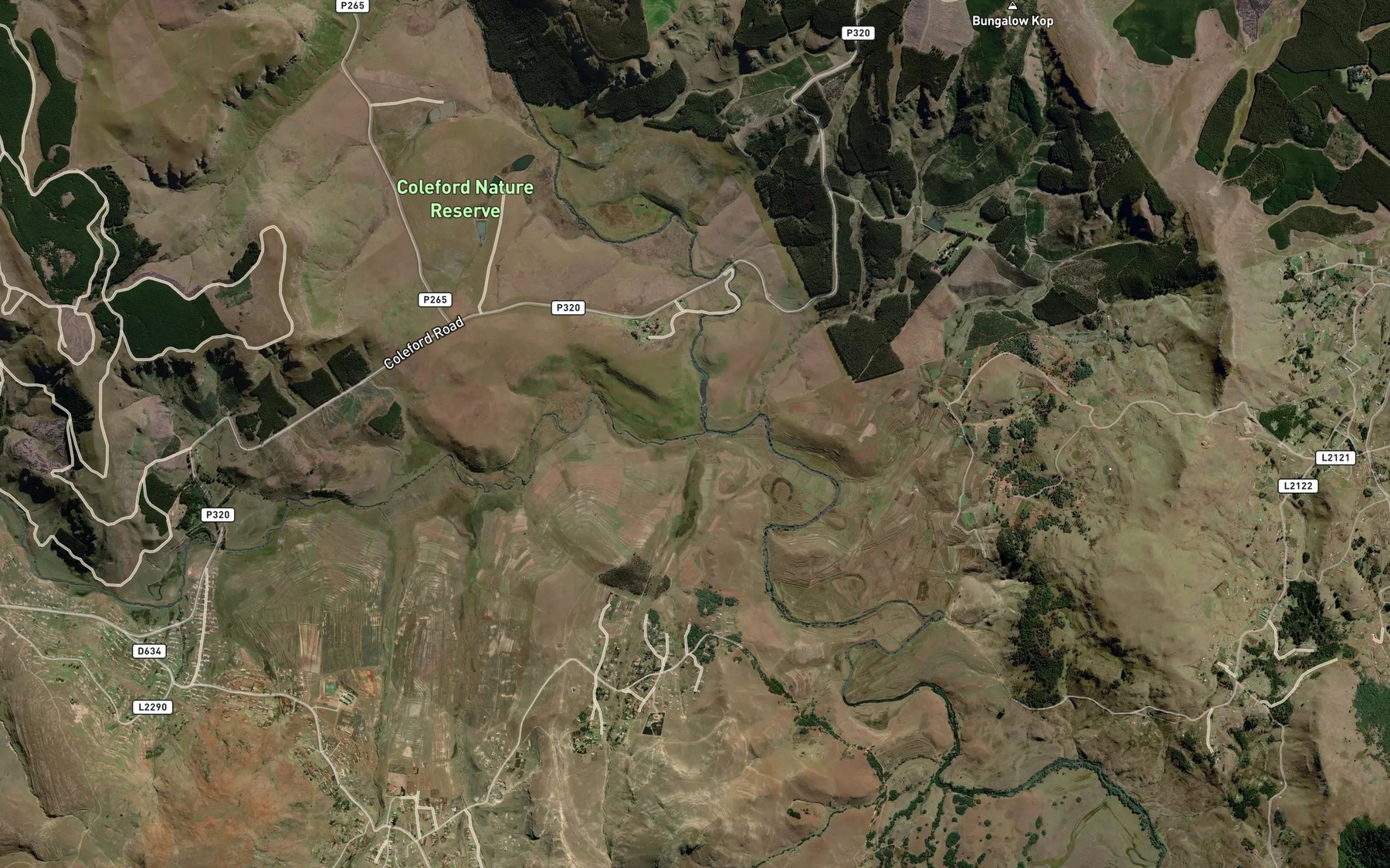 Satellite map of the Ndawana
