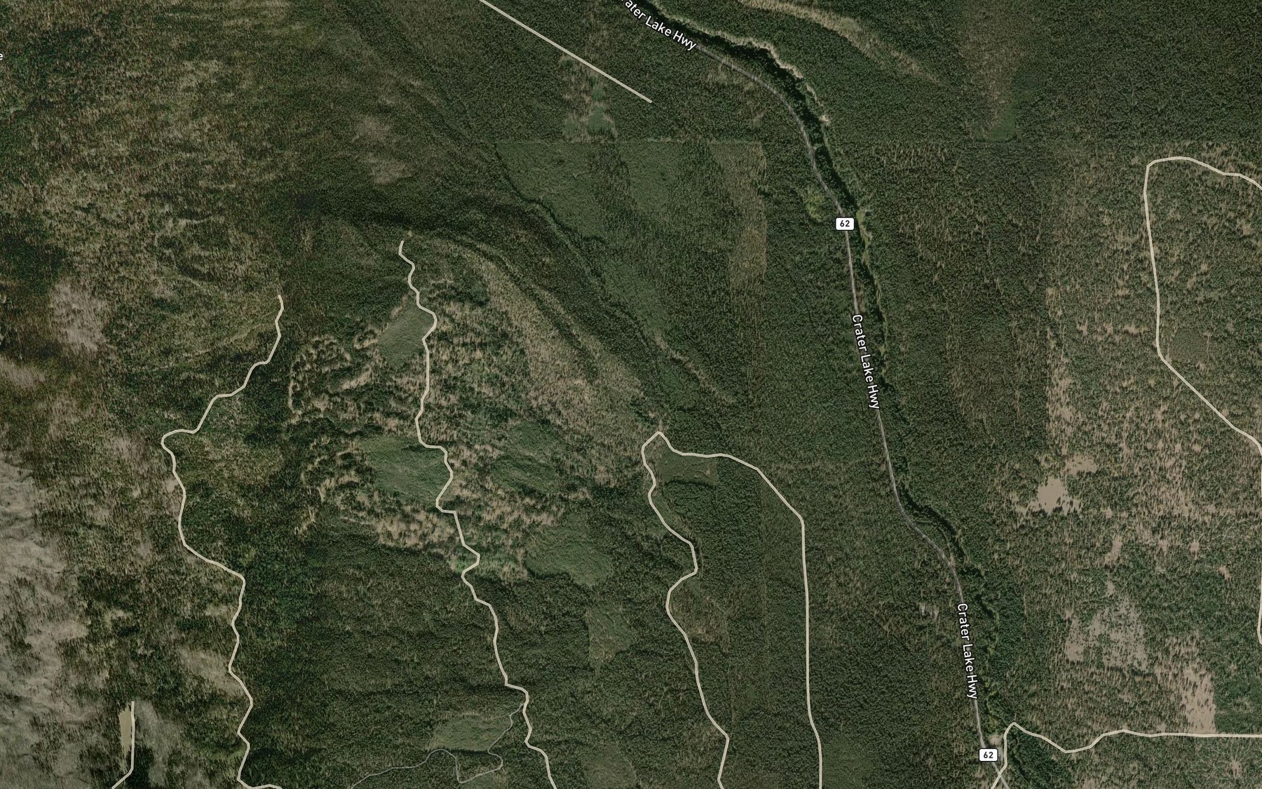 Satellite map of the Cedar Spring