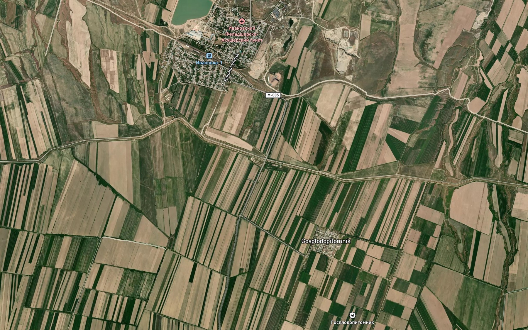 Satellite map of the Aryk Ivanovskiy