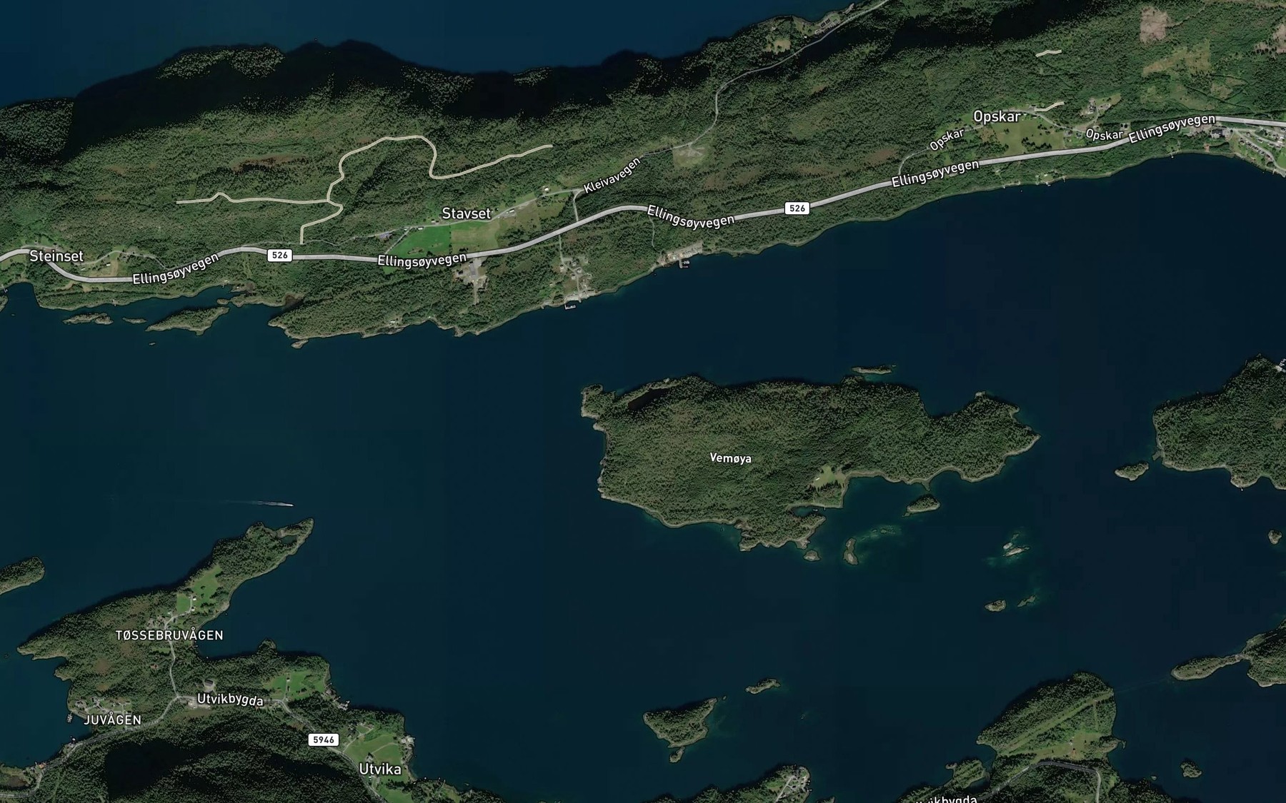 Satellite map of the Stordemma