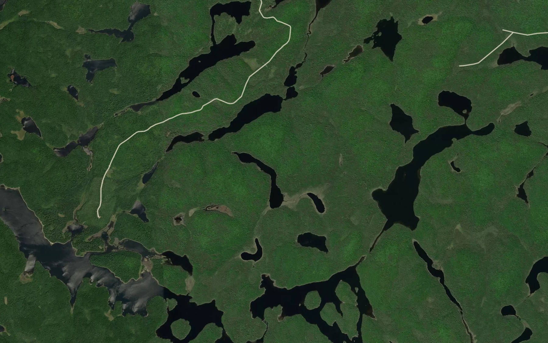Satellite map of the Lac Boomerang
