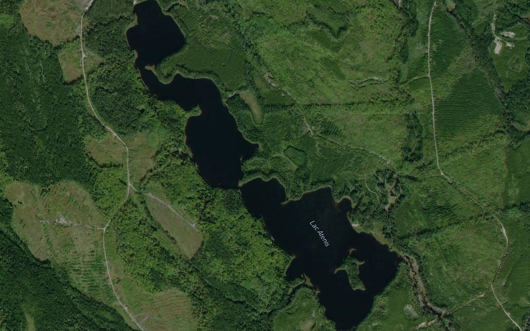 Satellite map of the Lac Atenis