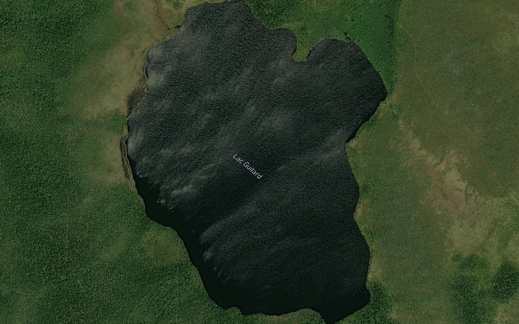 Satellite map of the Lac Guitard