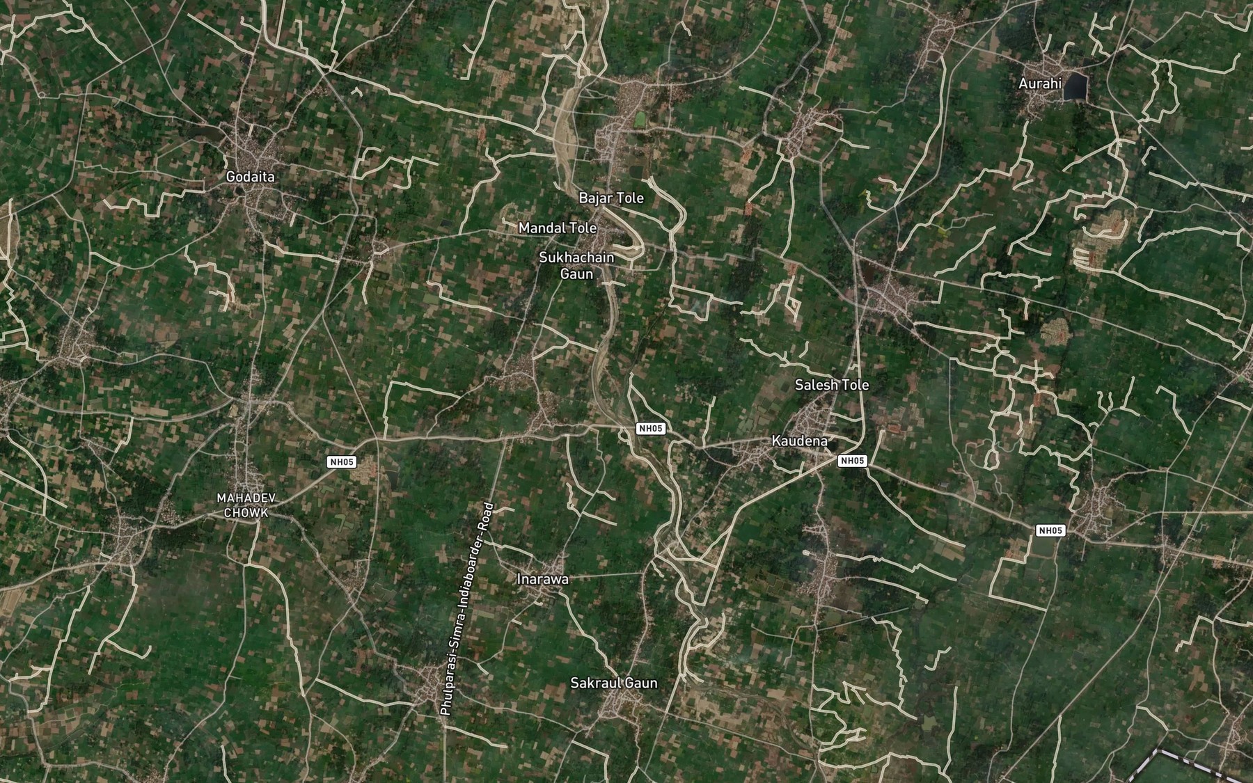 Satellite map of the Dhengraha Nala