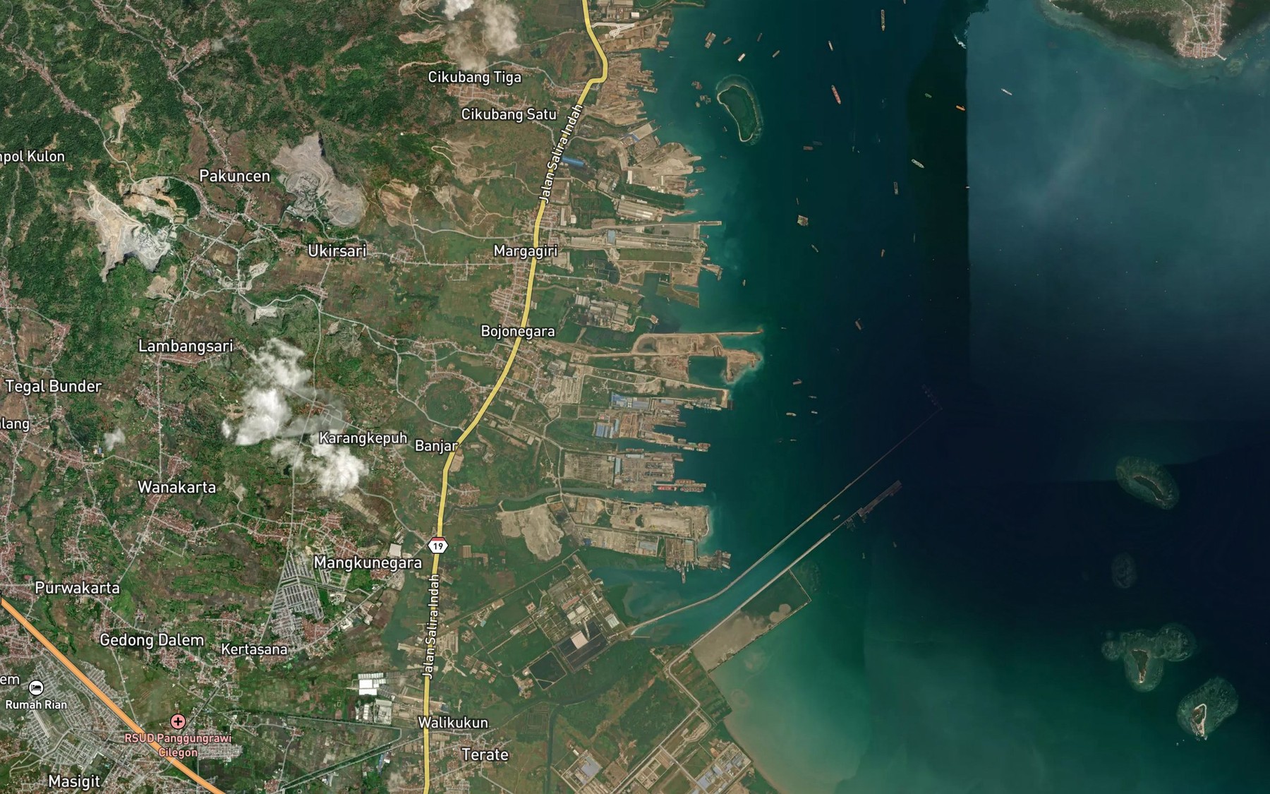 Satellite map of the Ci Gedong