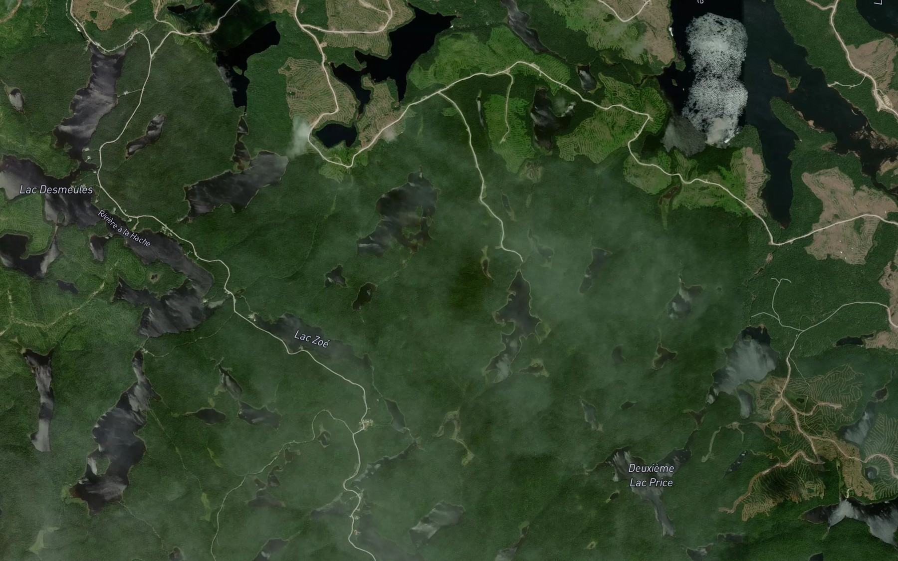 Satellite map of the Lac de la Steppette