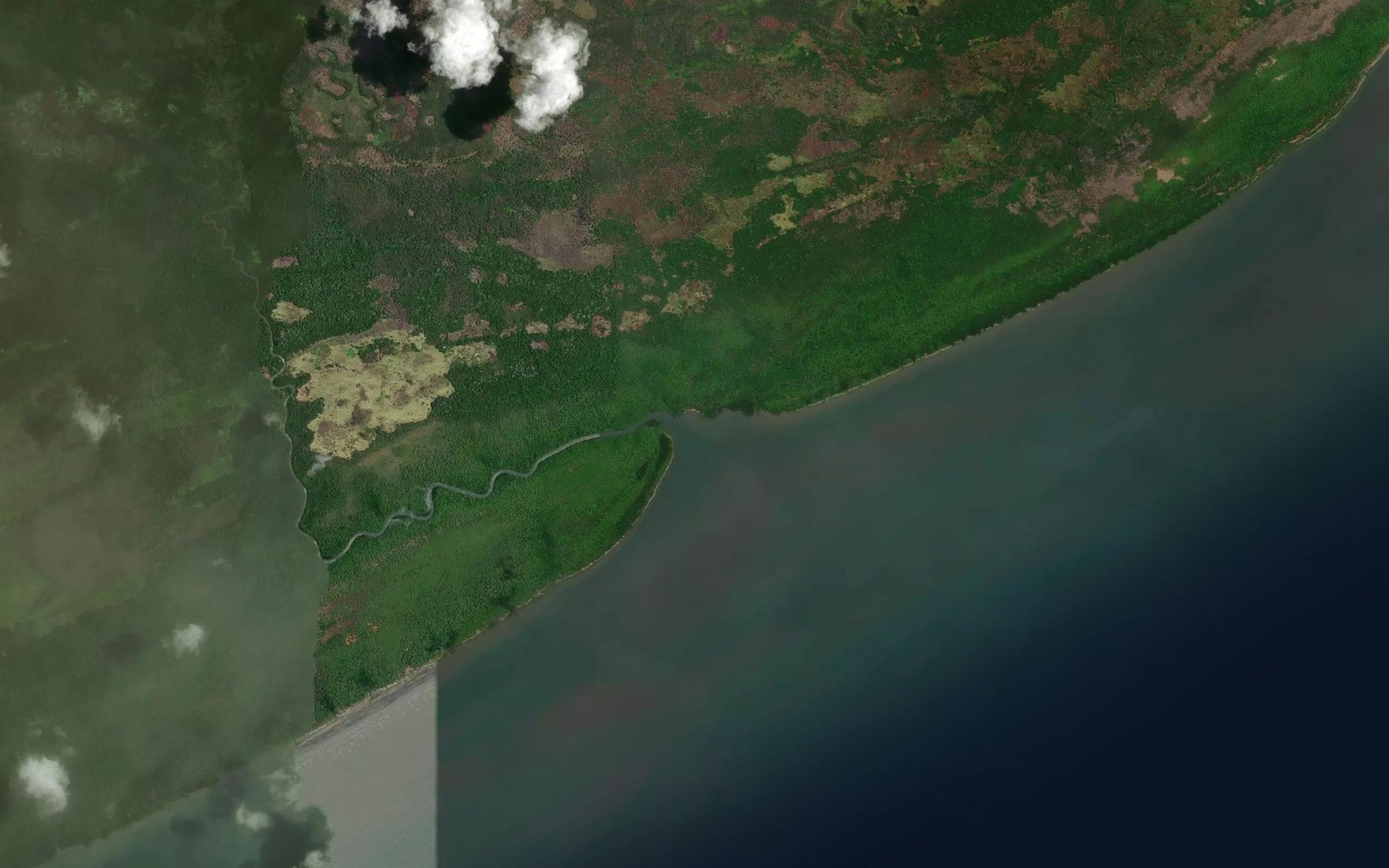 Satellite map of the Kura Creek