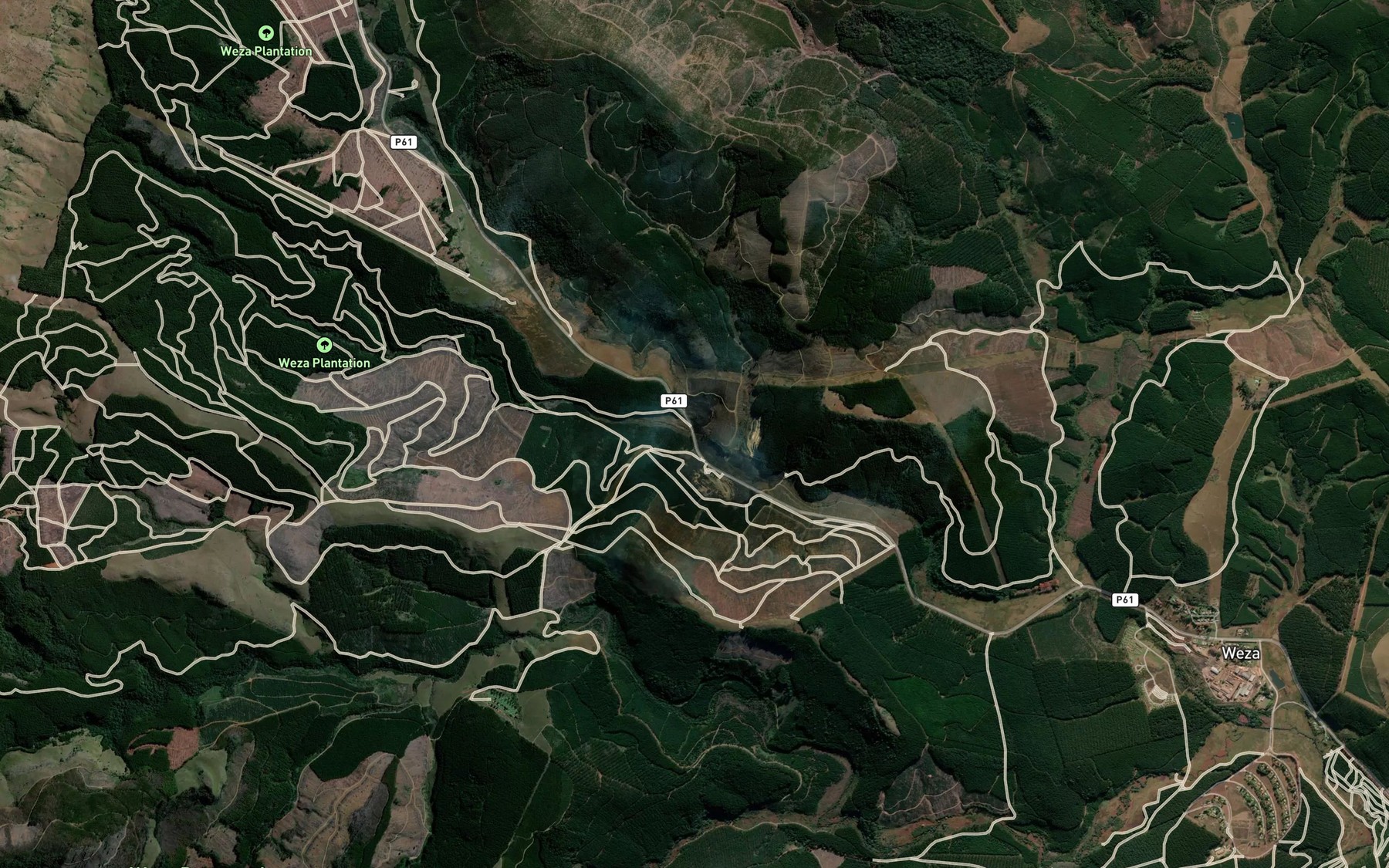 Satellite map of the Ntsolongweni