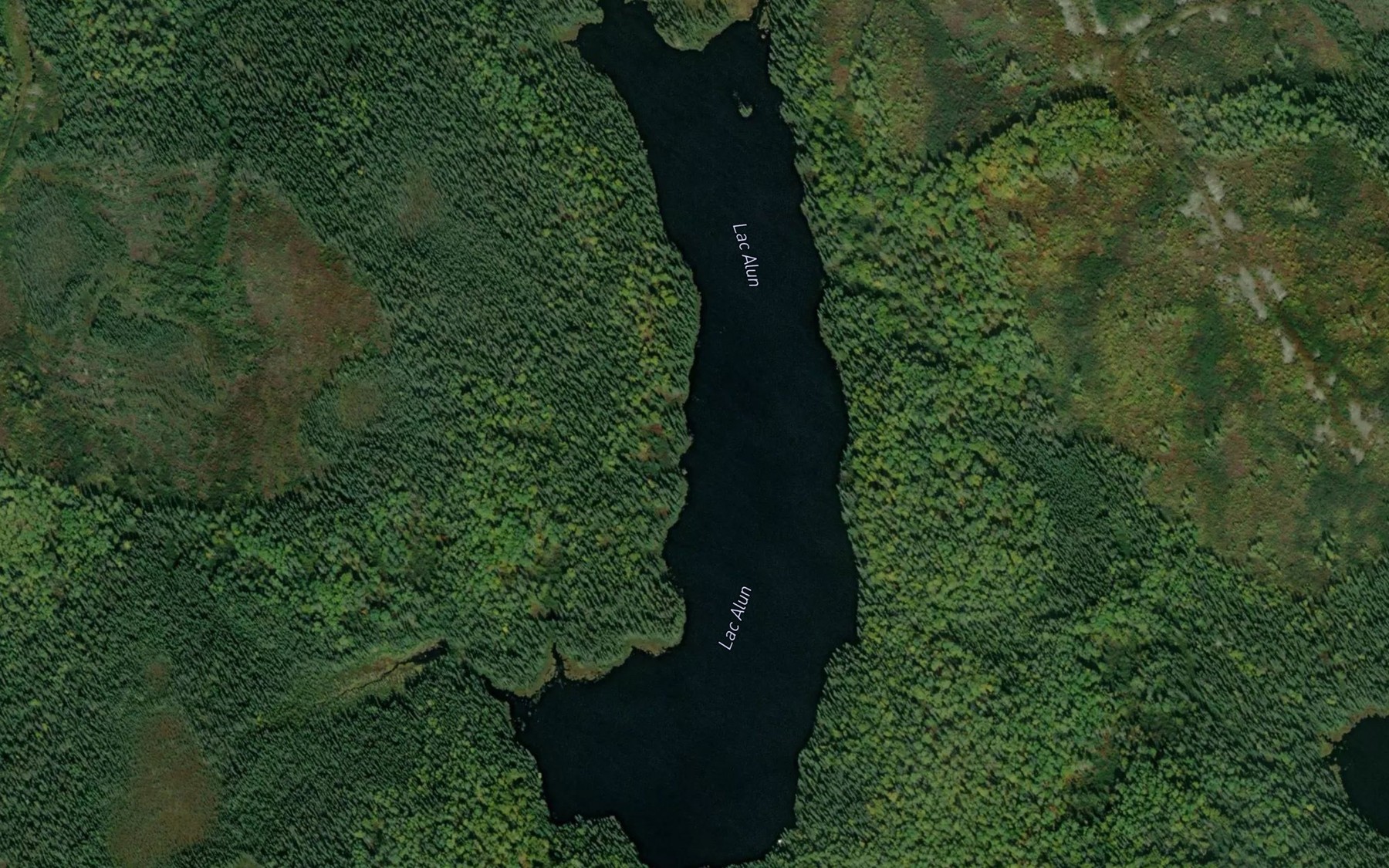 Satellite map of the Lac Alun