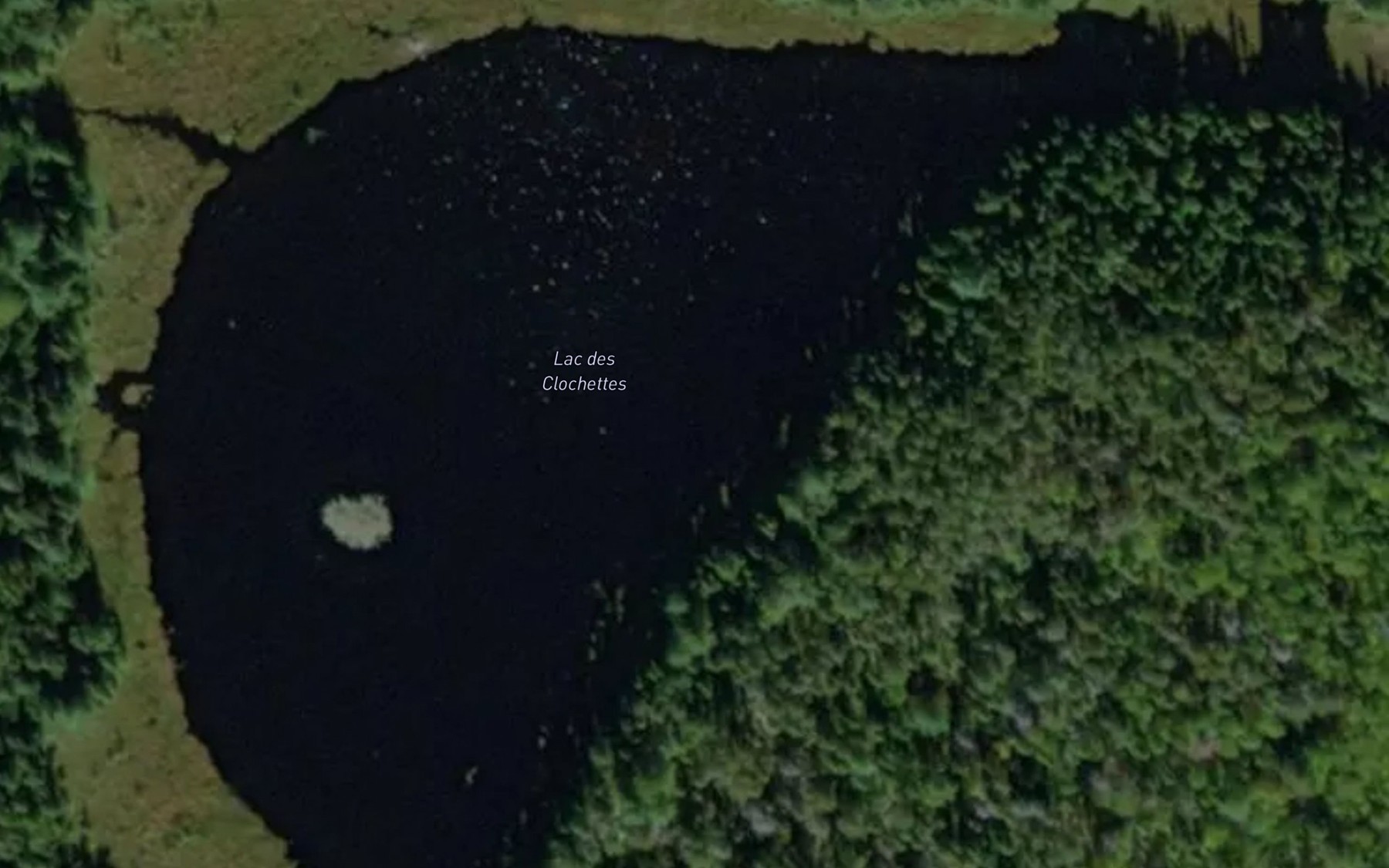 Satellite map of the Lac des Clochettes