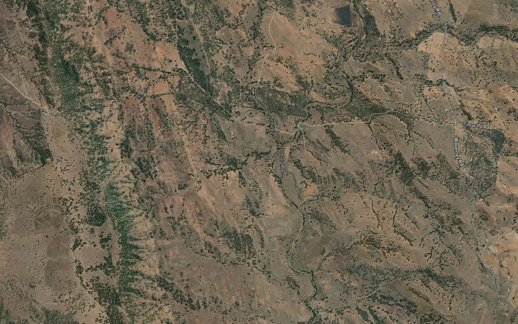 Satellite map of the Green Creek