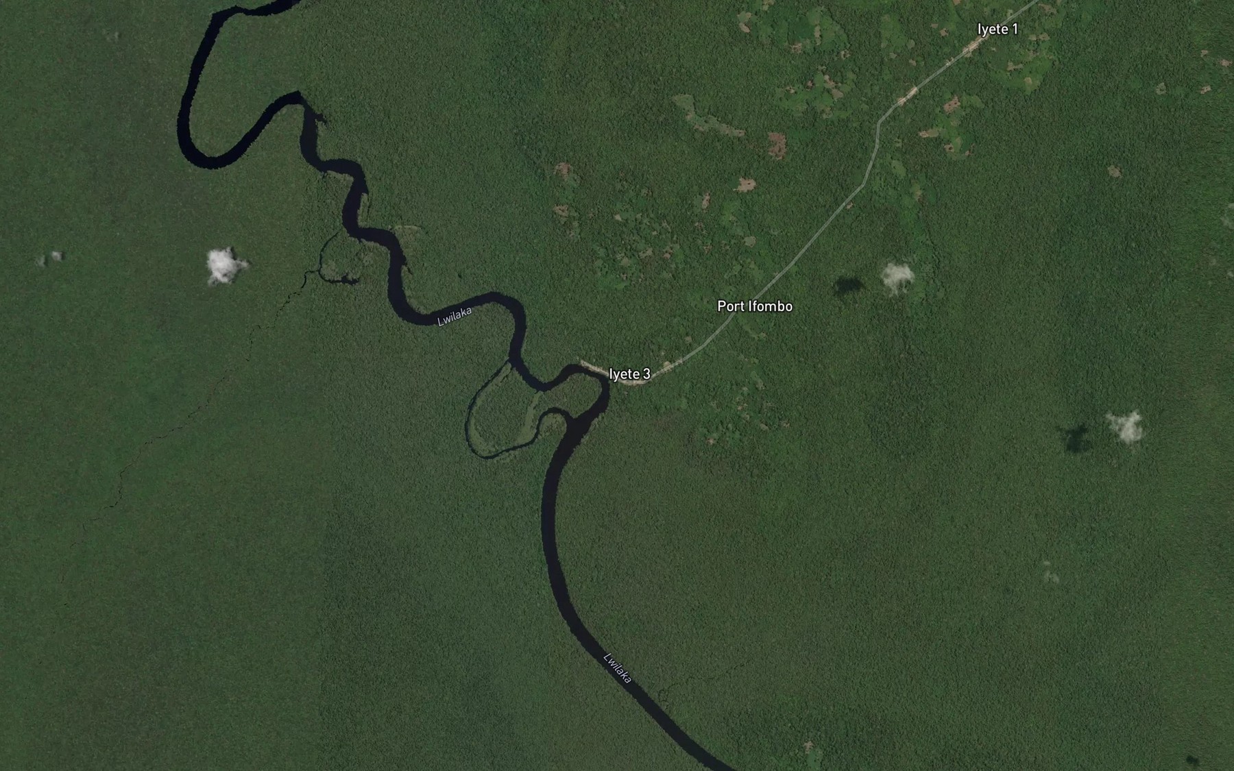 Satellite map of the Yaka