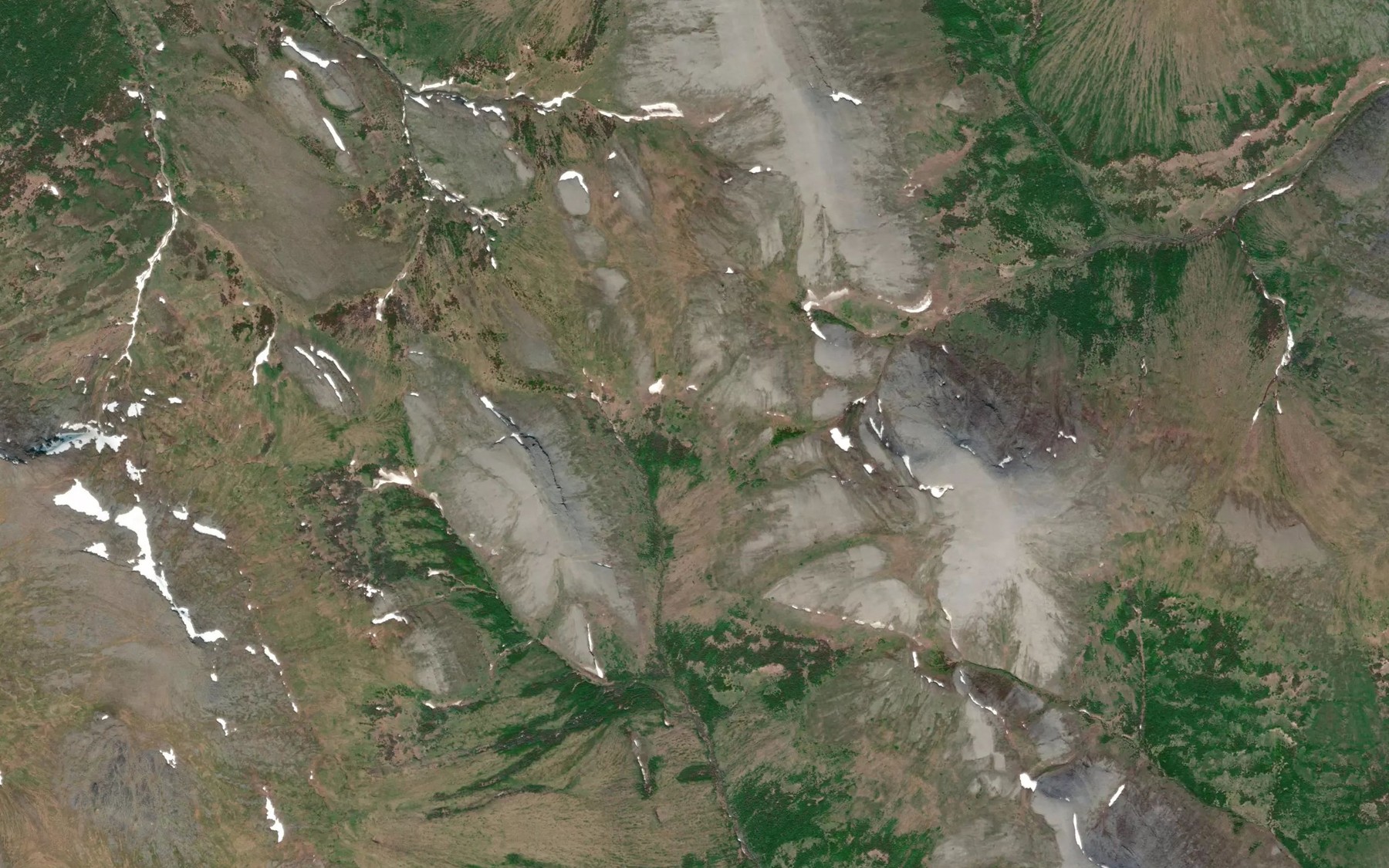 Satellite map of the Skookum Creek