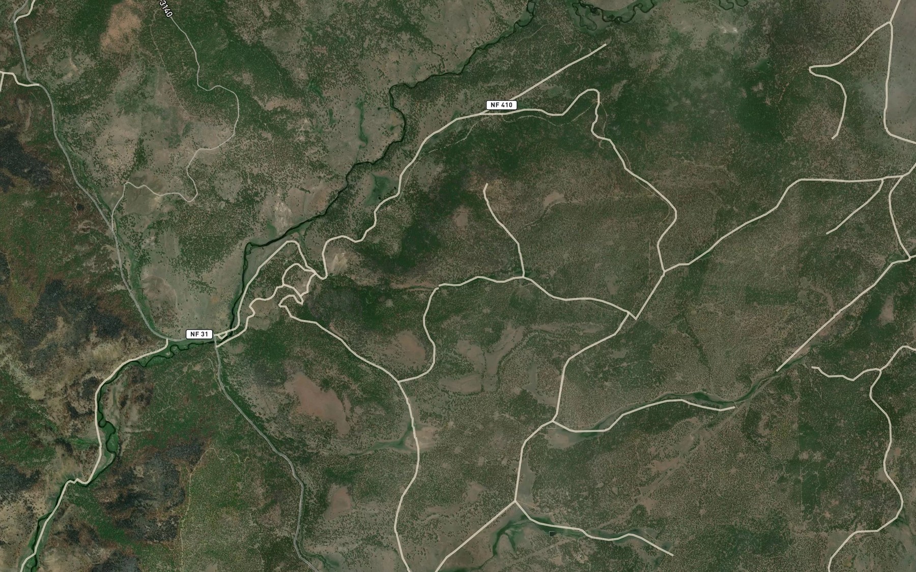 Satellite map of the Deadwood Spring