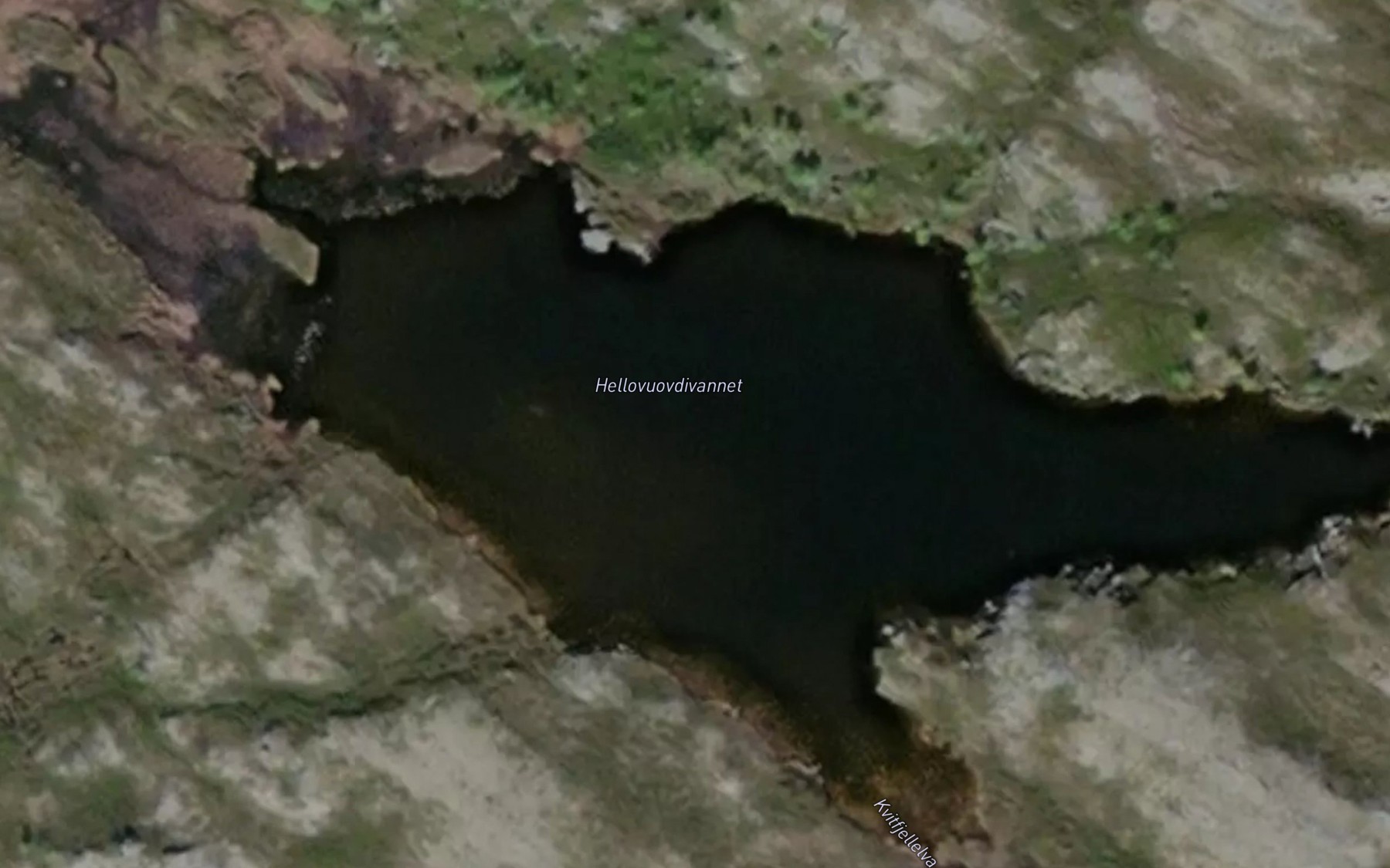 Satellite map of the Hellovuovdivannet