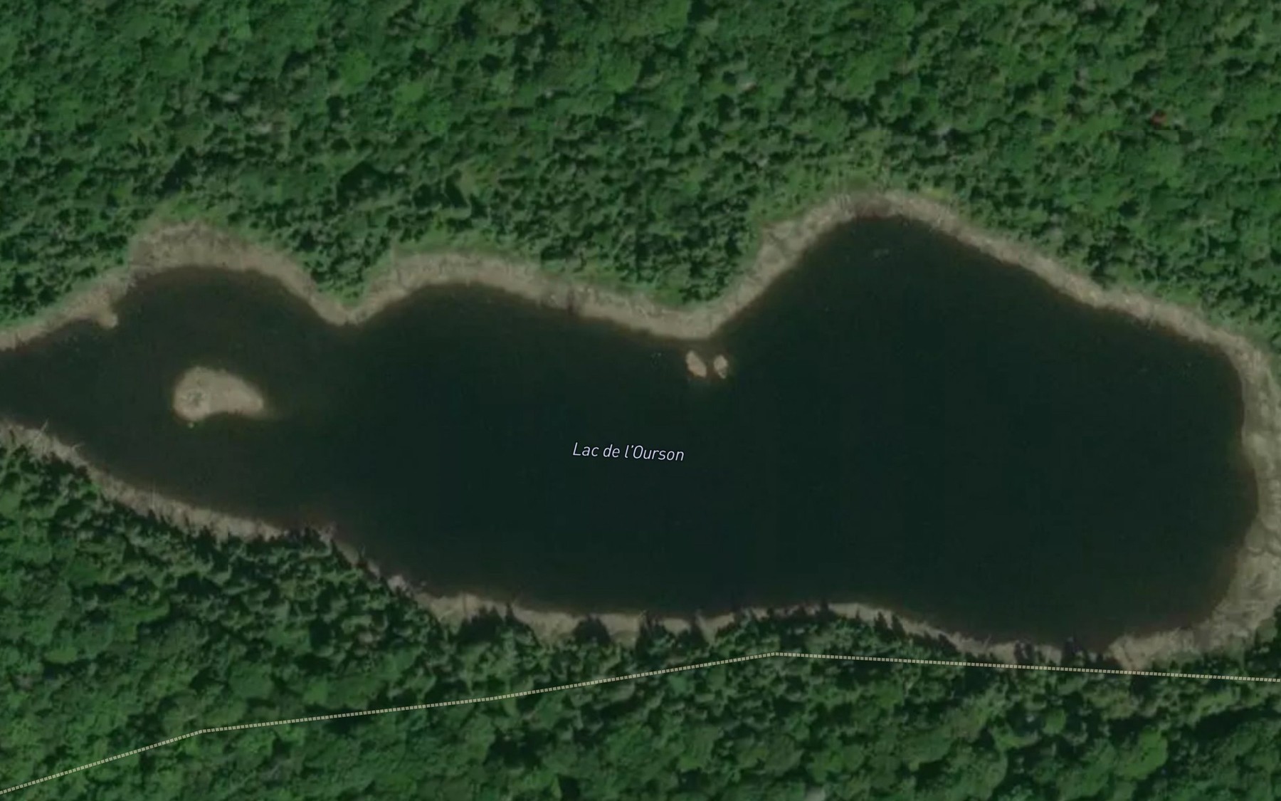 Satellite map of the Lac de l'Ourson