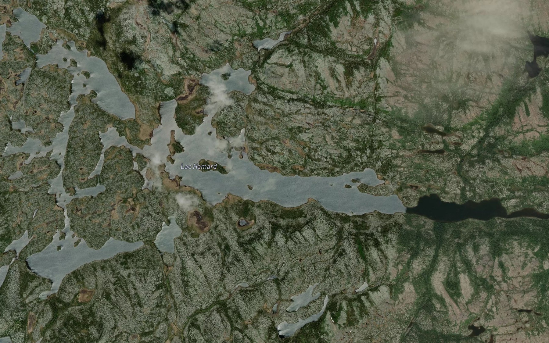Satellite map of the Lac Hamard