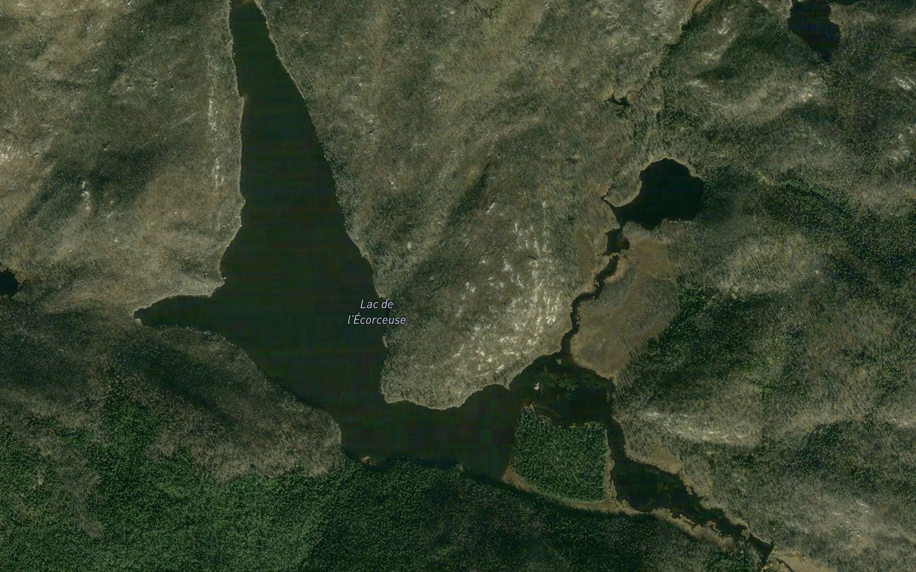 Satellite map of the Lac de l'Ecorceuse