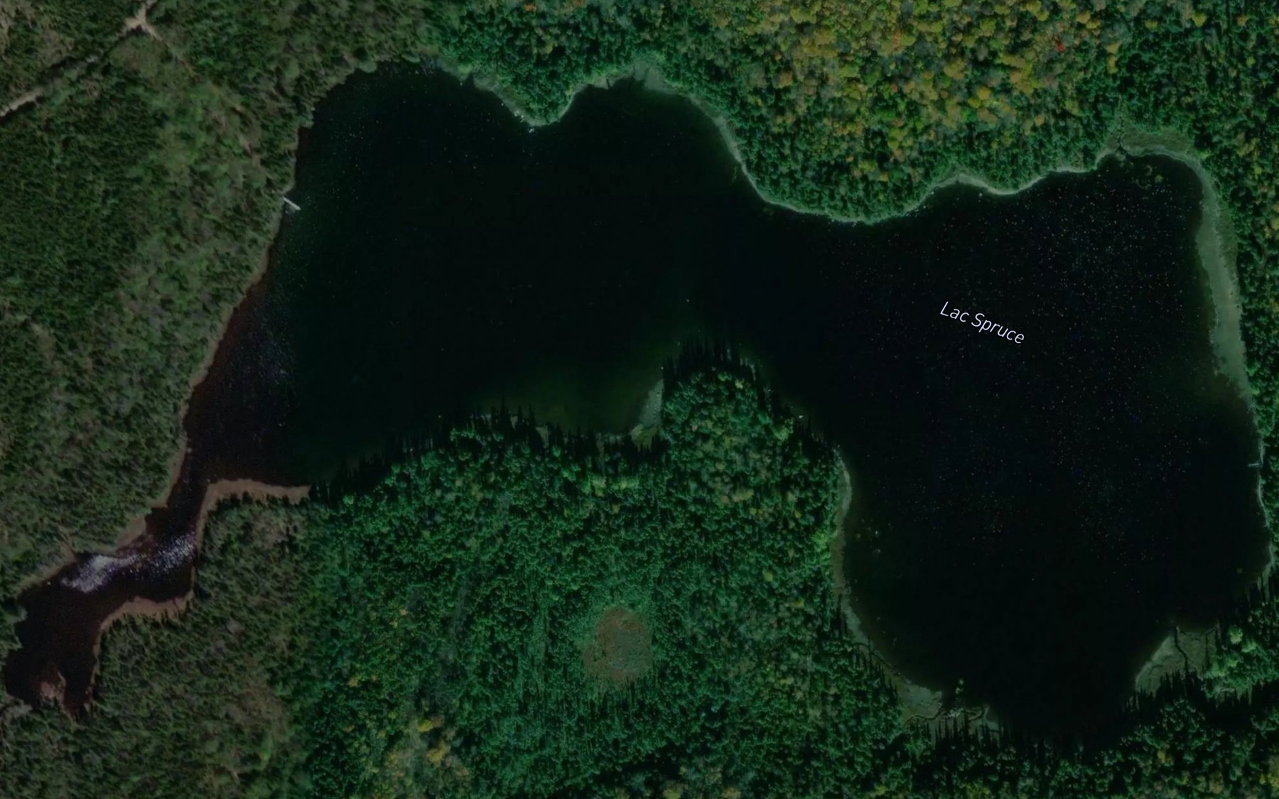 Satellite map of the Lac Spruce