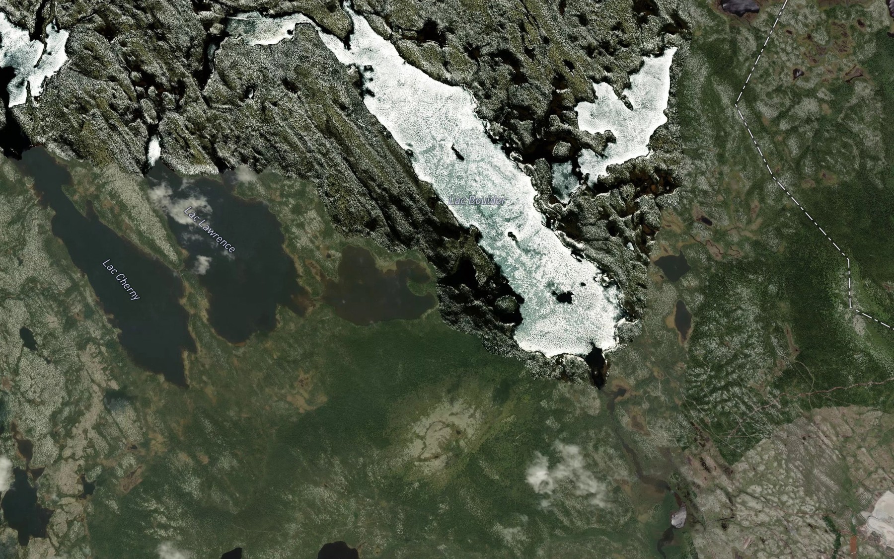 Satellite map of the Lac Boulder