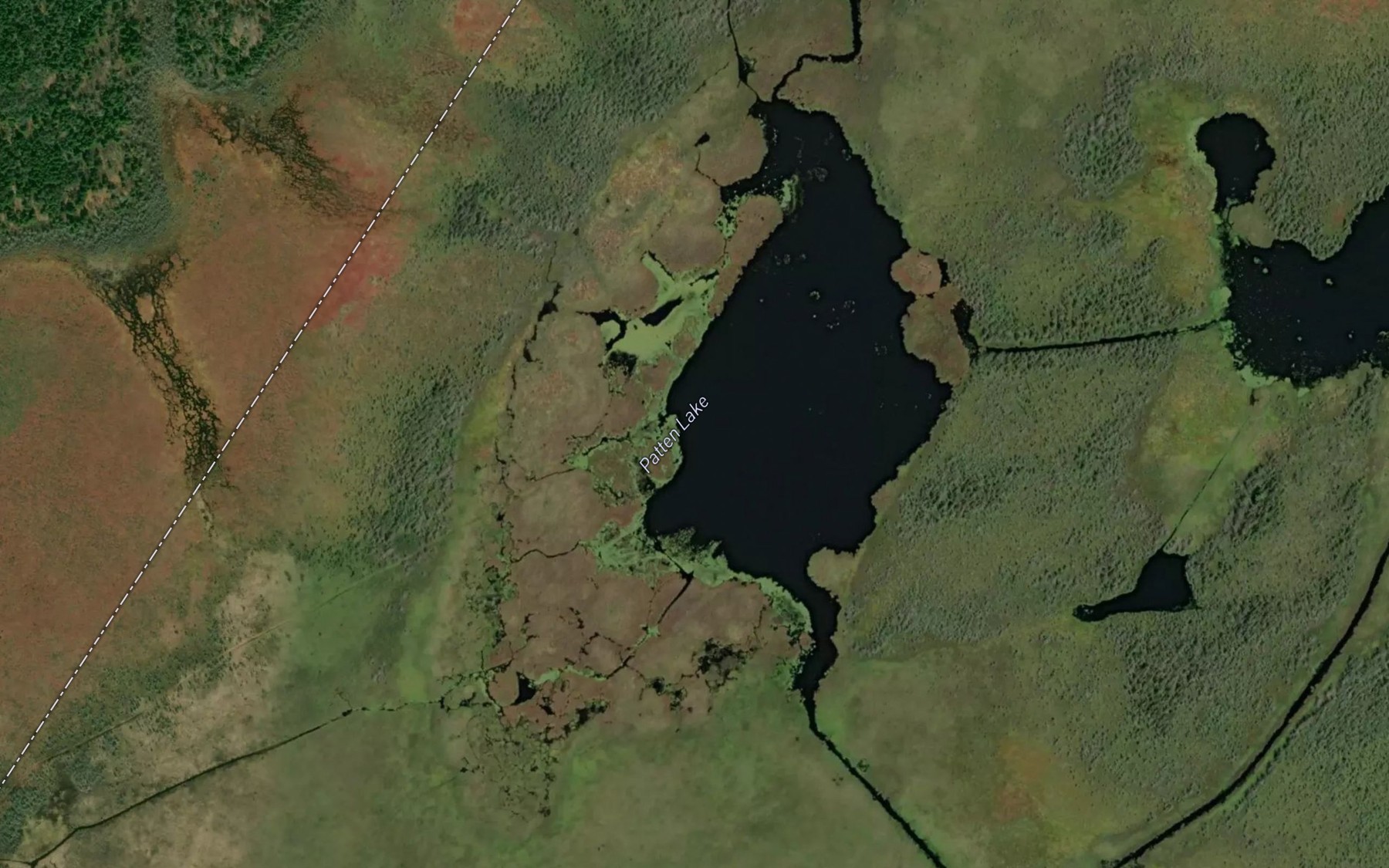 Satellite map of the Patten Lake
