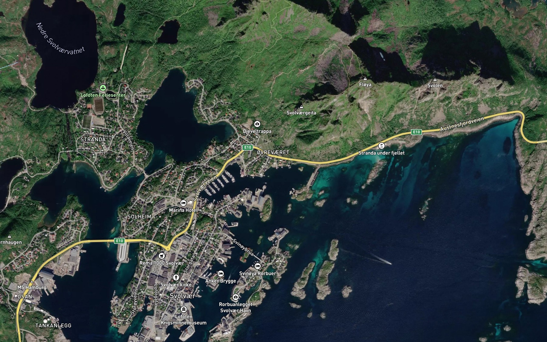 Satellite map of the Innstadvika