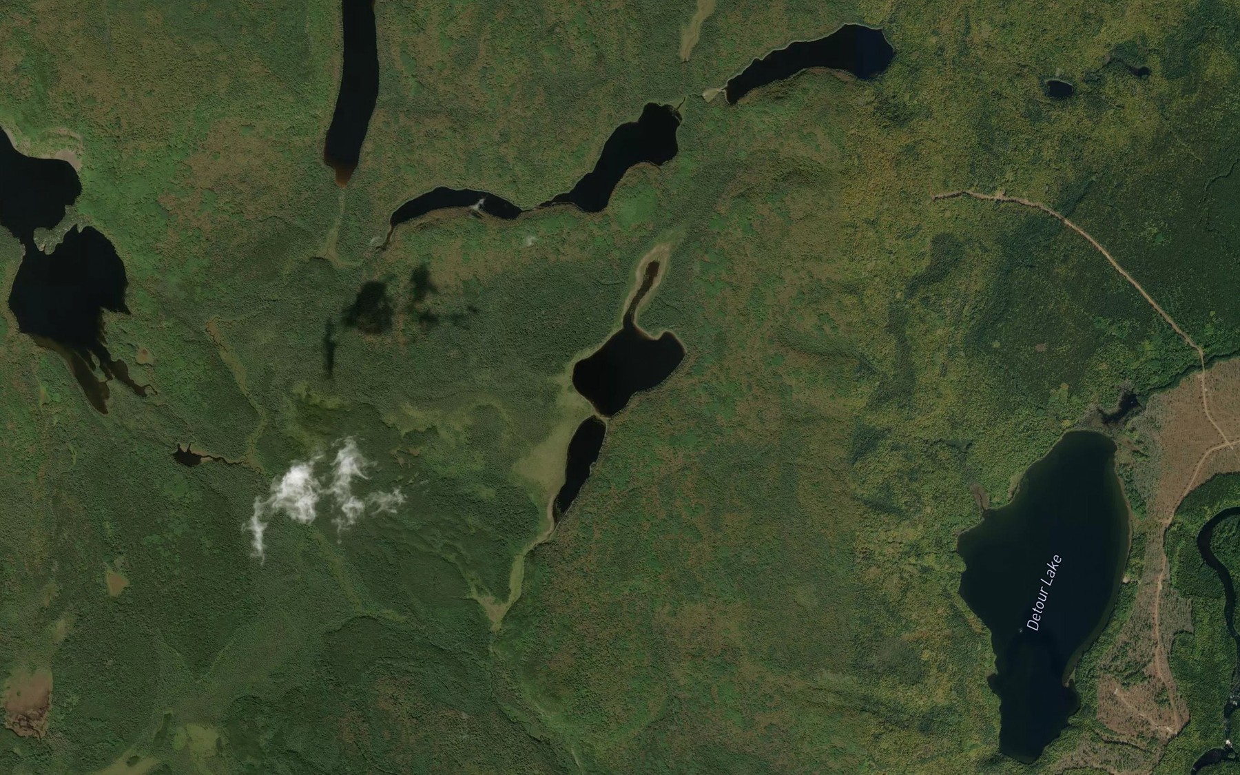Satellite map of the Jenks Lake