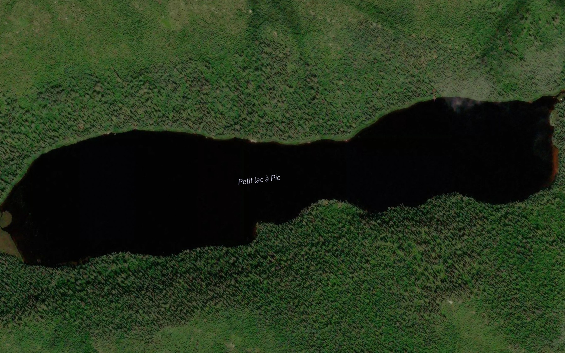 Satellite map of the Petit lac a Pic