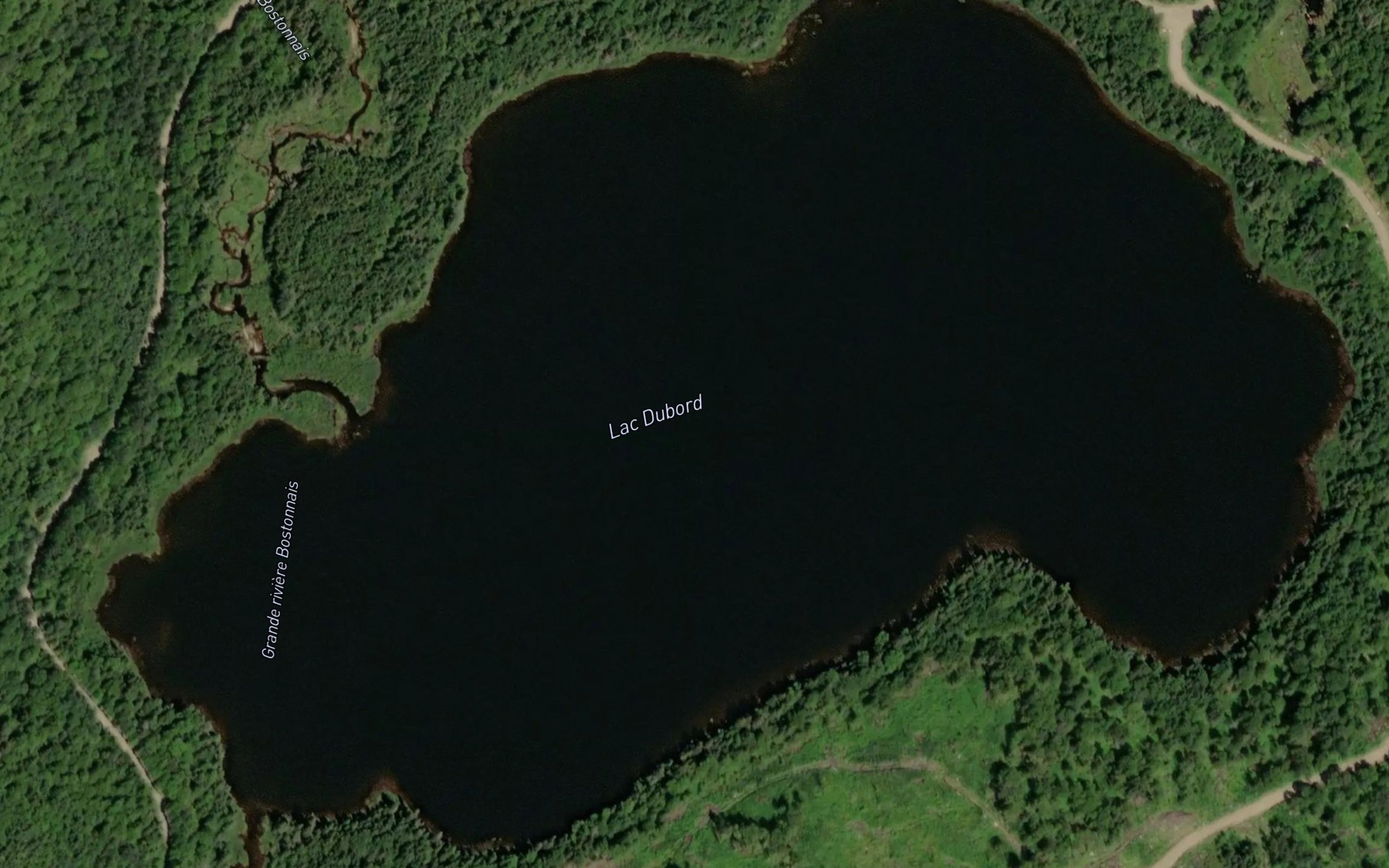 Satellite map of the Lac Dubord