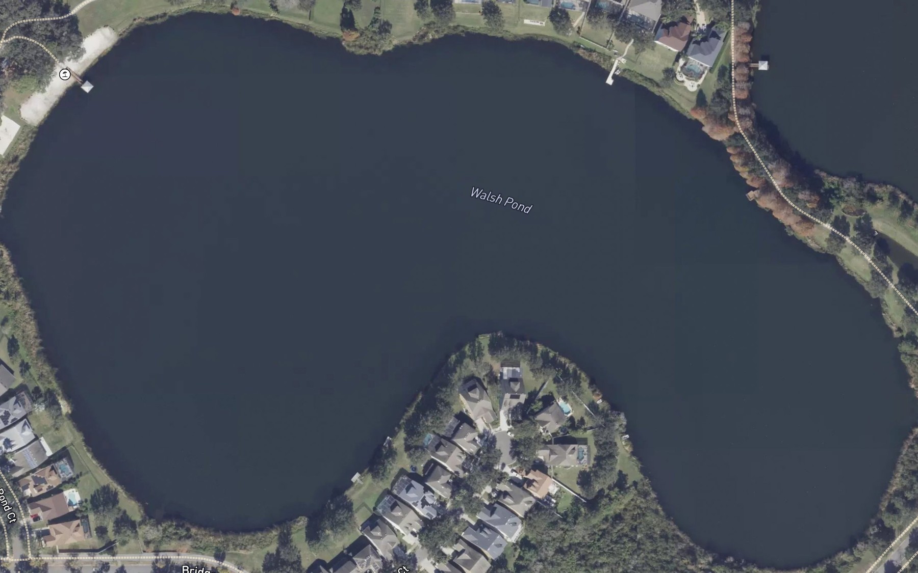 Satellite map of the Walsh Pond