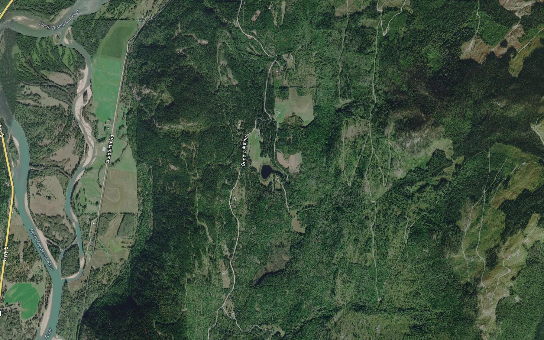 Satellite map of the McCarthy Lake