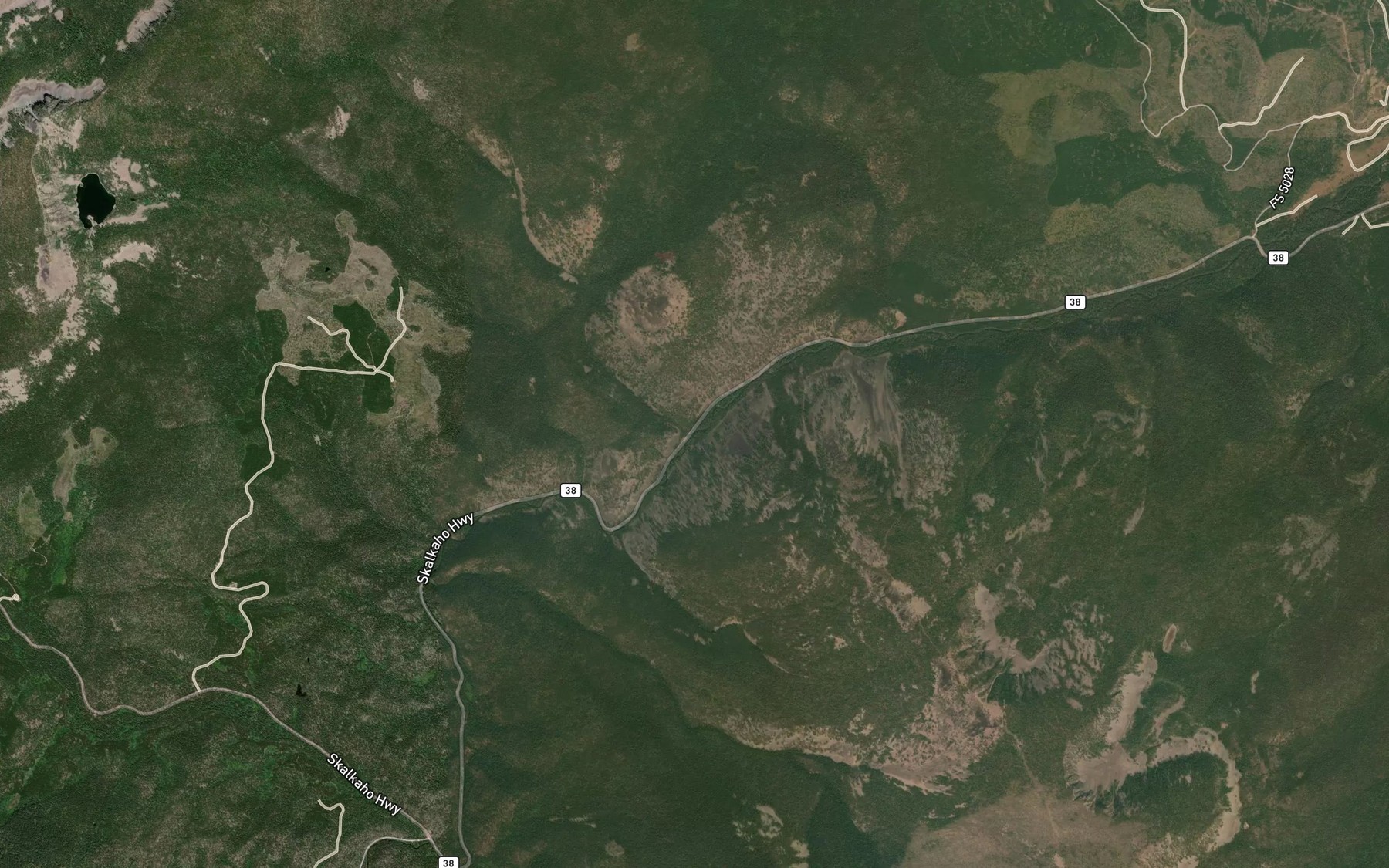 Satellite map of the Duncie Creek