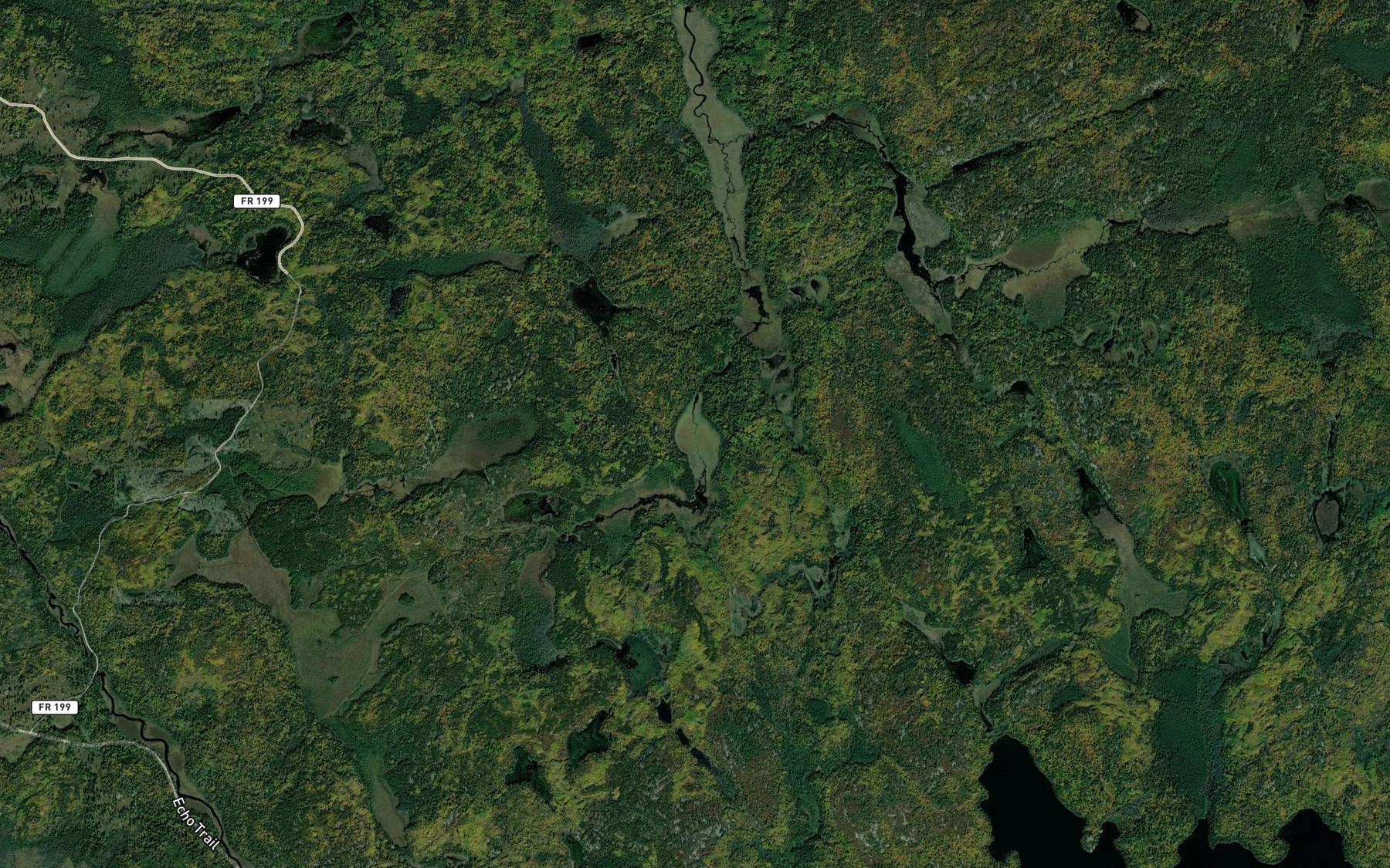 Satellite map of the Nugget Lake